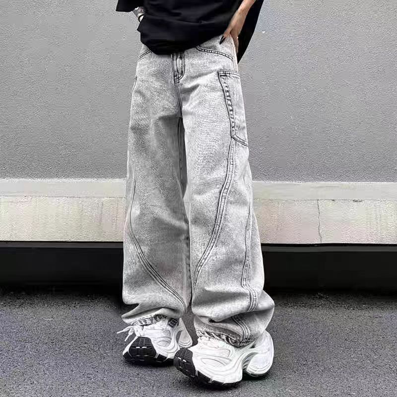 Japanese Brand × Vintage Washed and distressed hip-hop baggy jeans Size US 34 / EU 50 - 1 Thumbnail