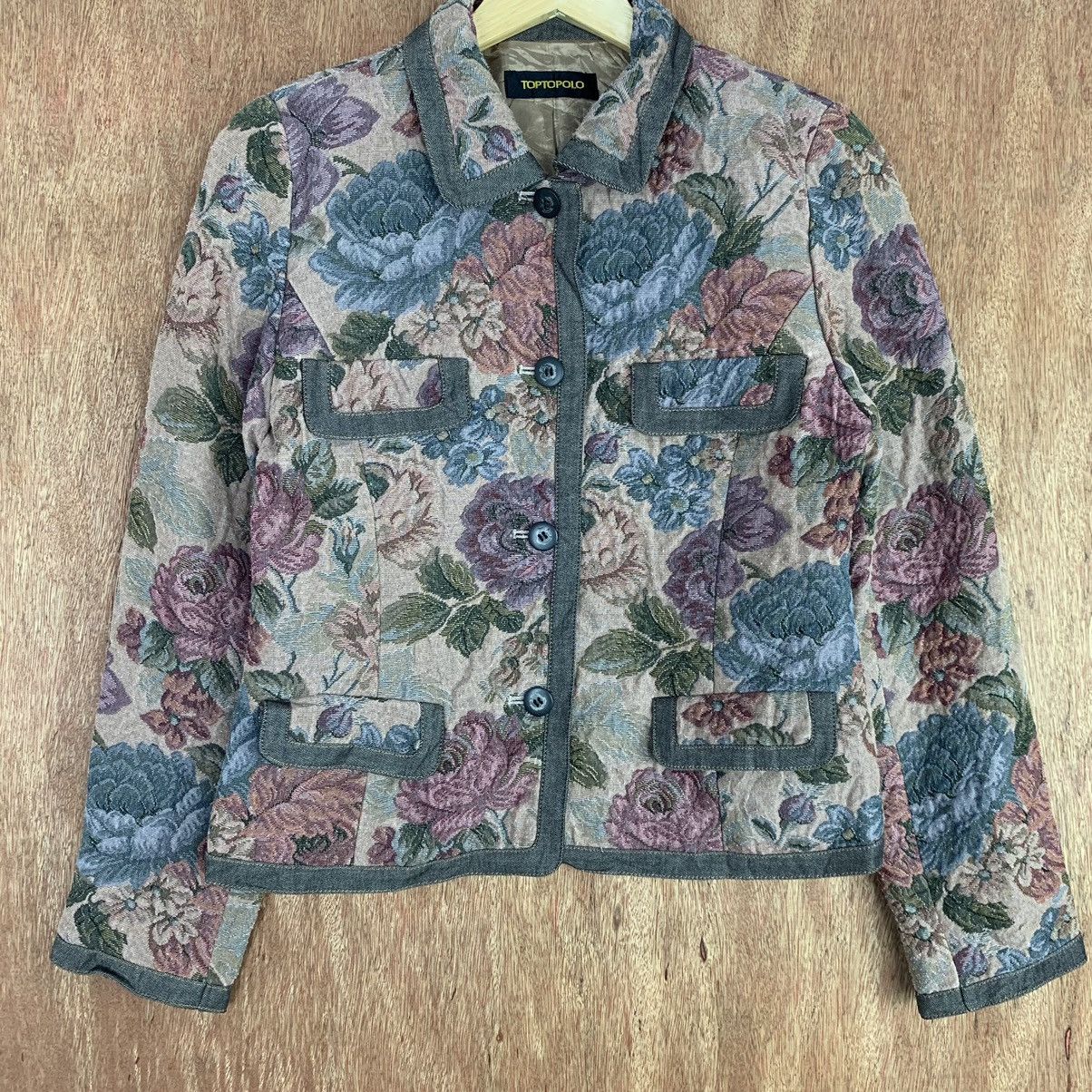 Japanese Brand × Vintage Toptopolo - Floral Vintage Jacket Size S / US 4 / IT 40 - 8 Thumbnail