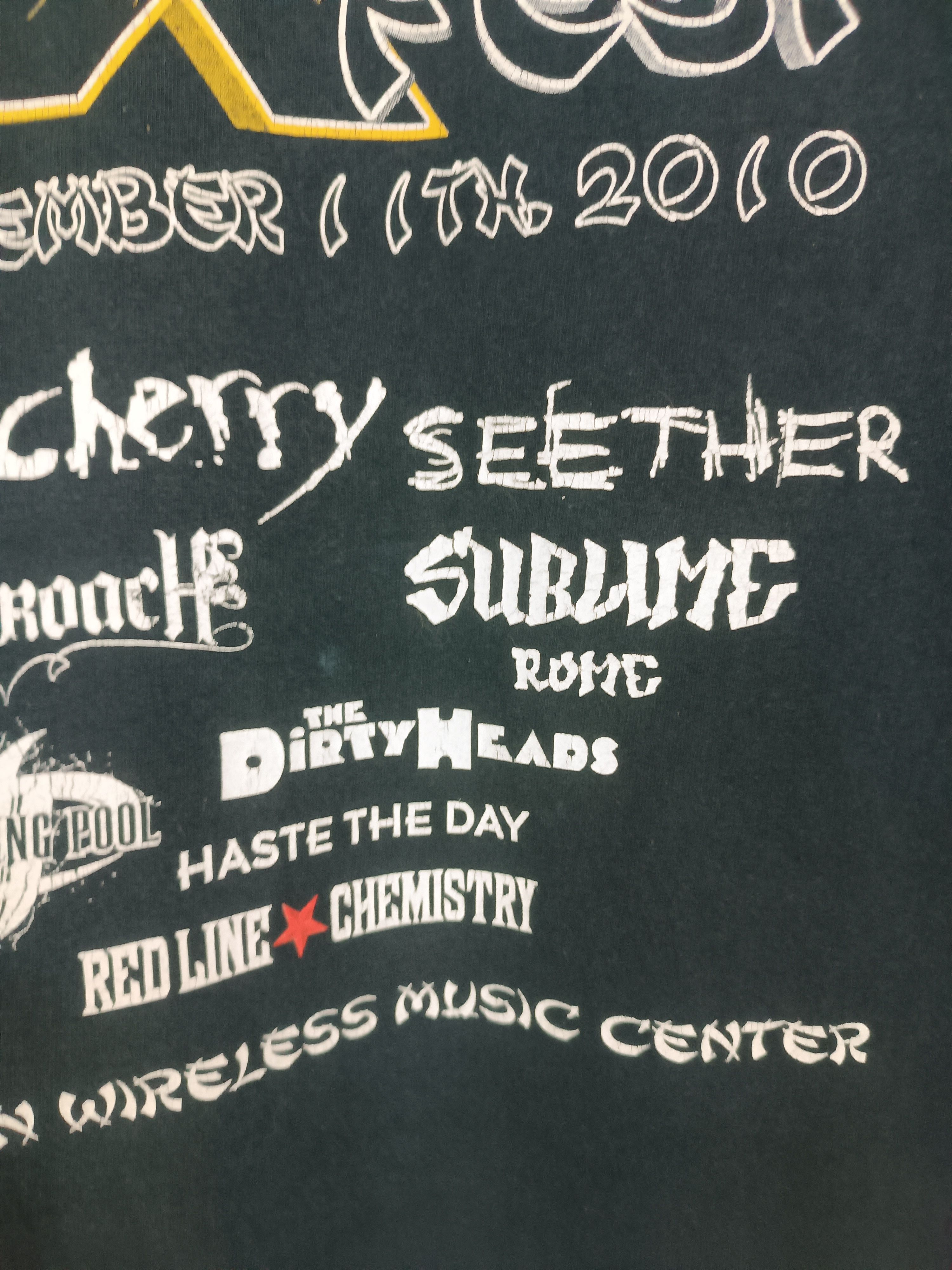 Band Tees VINTAGE 2010 X-FEST PAPA ROACH SEETHER SUBLIME NUMETAL TEE Size US L / EU 52-54 / 3 - 18 Thumbnail