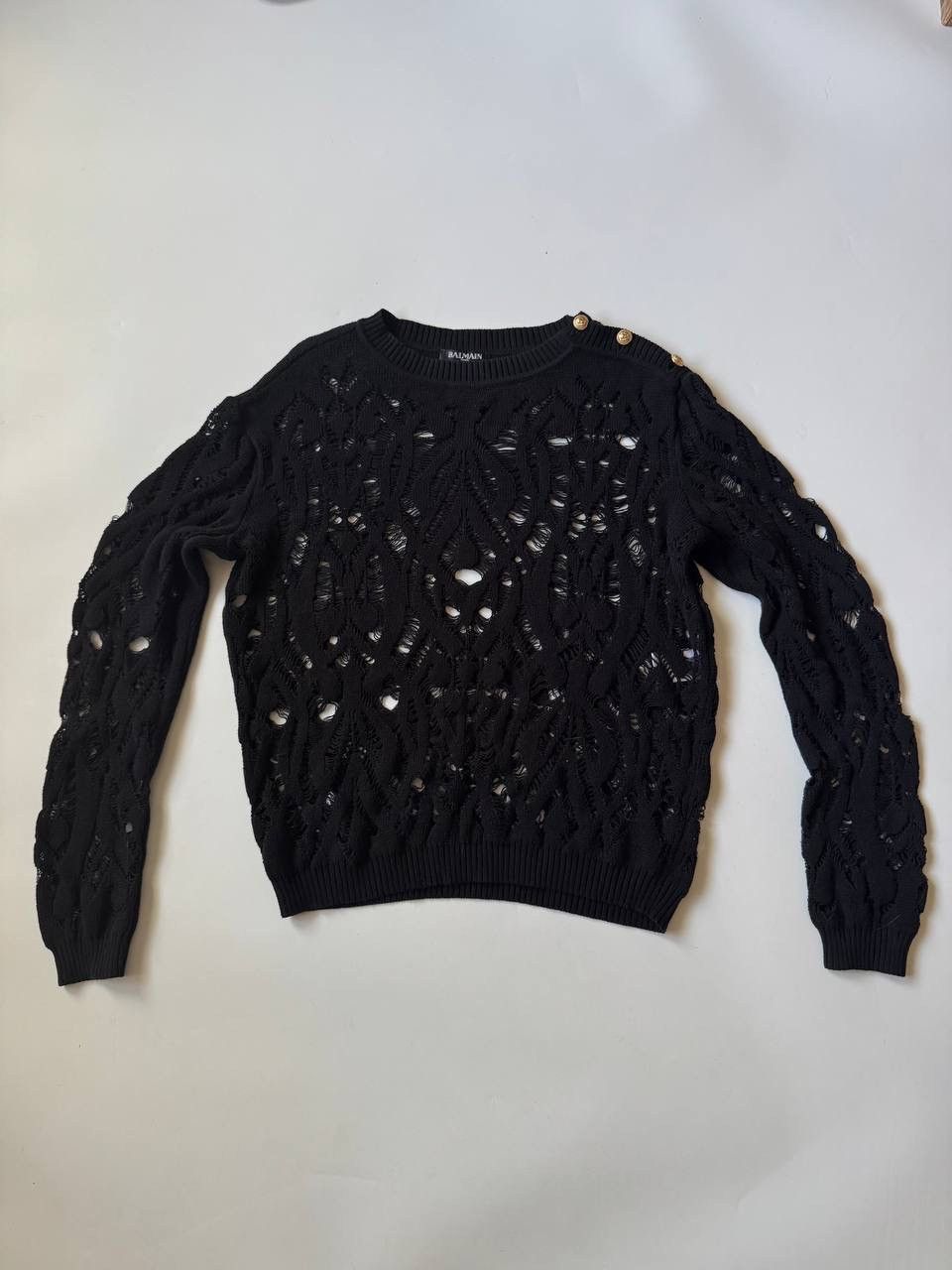 Vintage BALMAIN PARIS cardigane Womans size 42 Avant garde