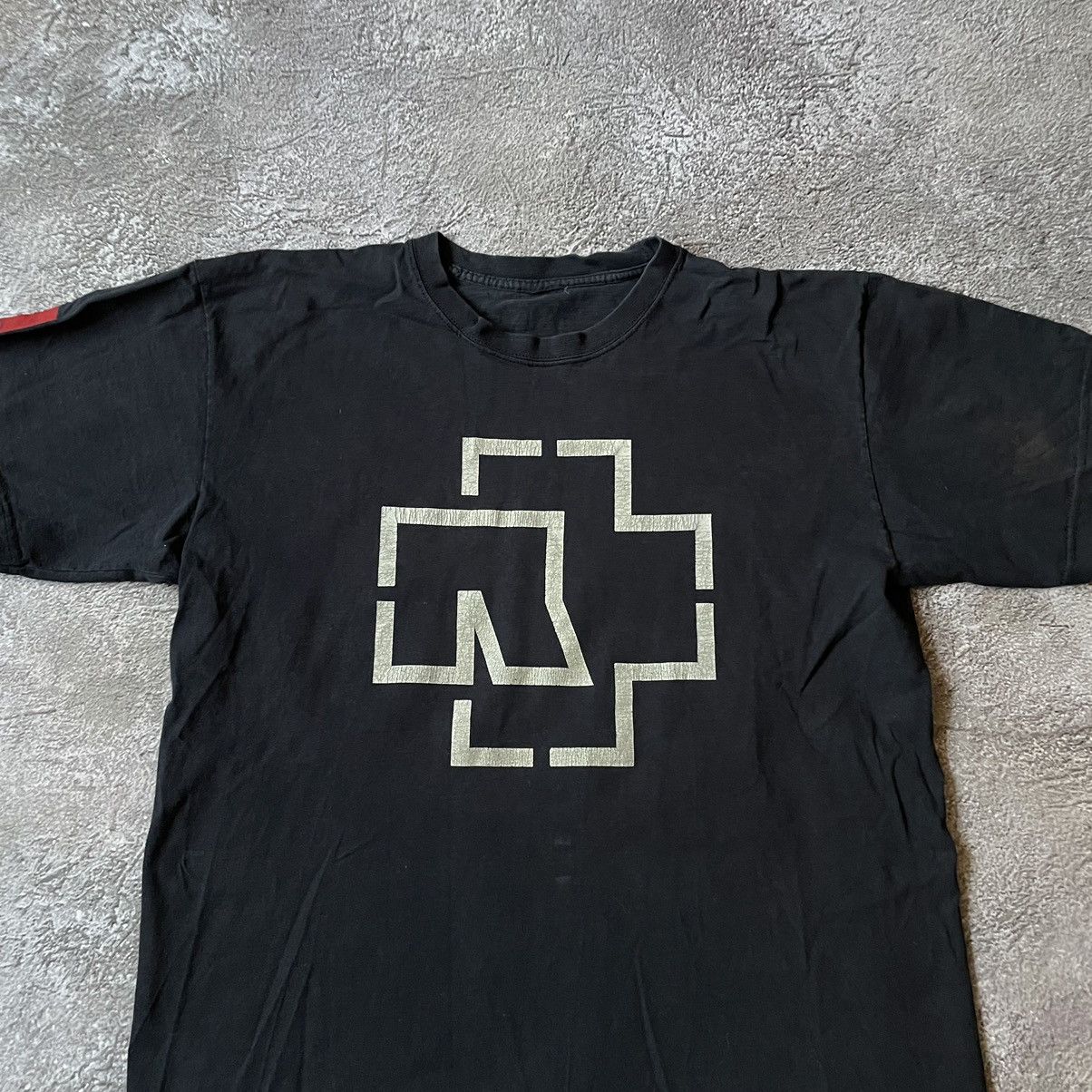 Vintage Vintage 90s Rammstein Graphic Tee Black Goth Band Techwear M Size US M / EU 48-50 / 2 - 2 Thumbnail