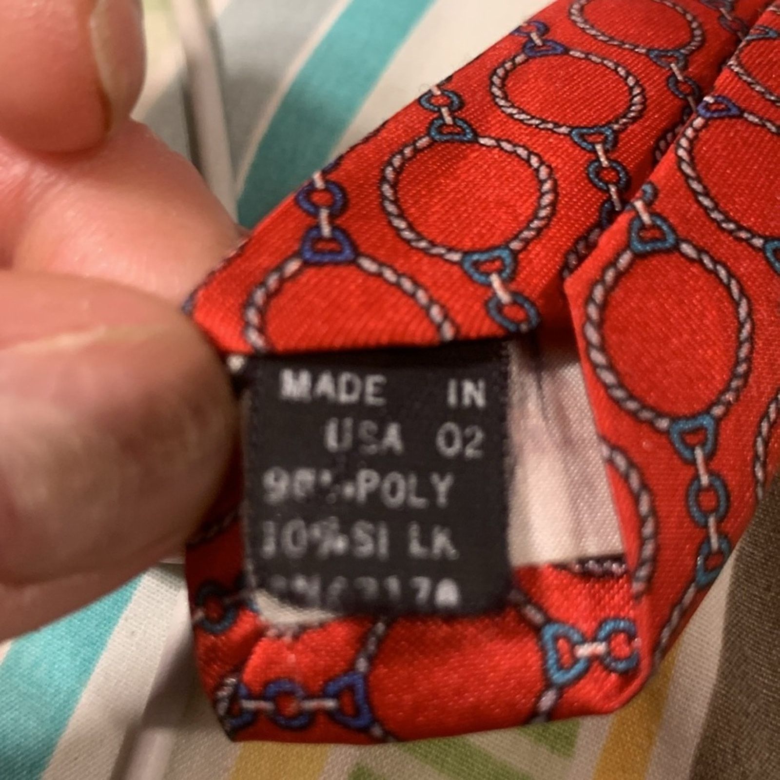 Vintage 70’s-80’s horsebit equestrian polo motifs tie,designer style Size ONE SIZE - 8 Thumbnail
