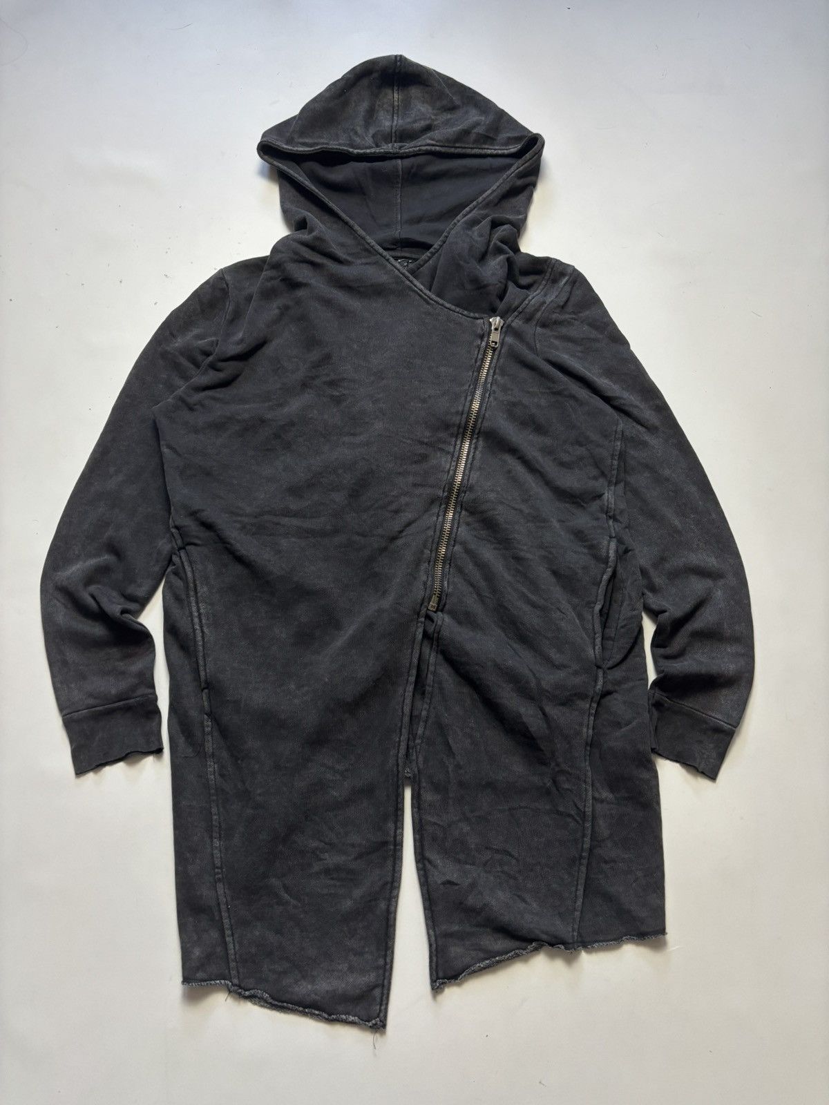 If Six Was Nine Avant garde washed asymmetric zip hoodie Rick Owens style Size M / US 6-8 / IT 42-44 - 1 Thumbnail