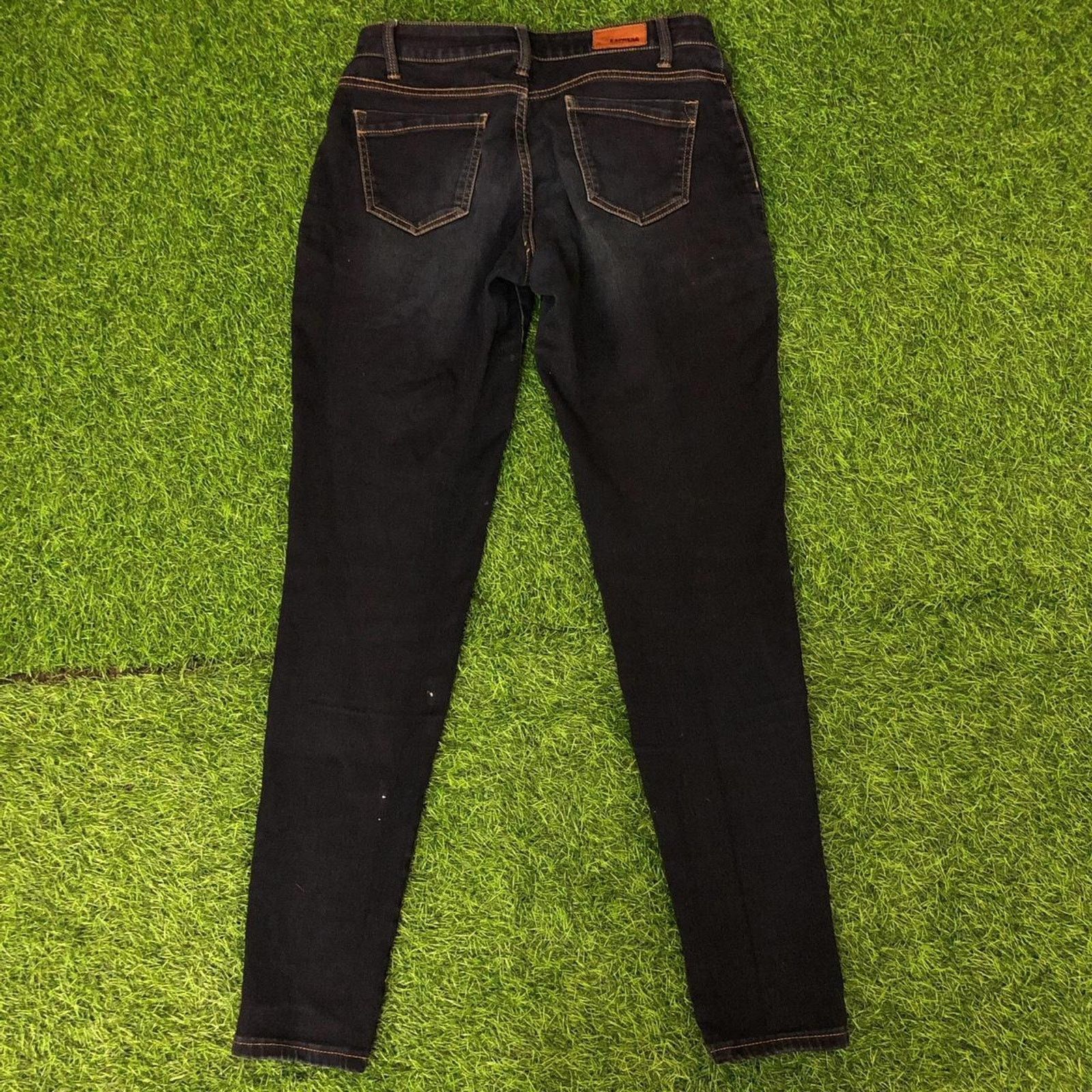 Express Express Women's Size 8 Dark Wash Stretch Denim Jeggings Size 30" / US 8 / IT 44 - 3 Thumbnail