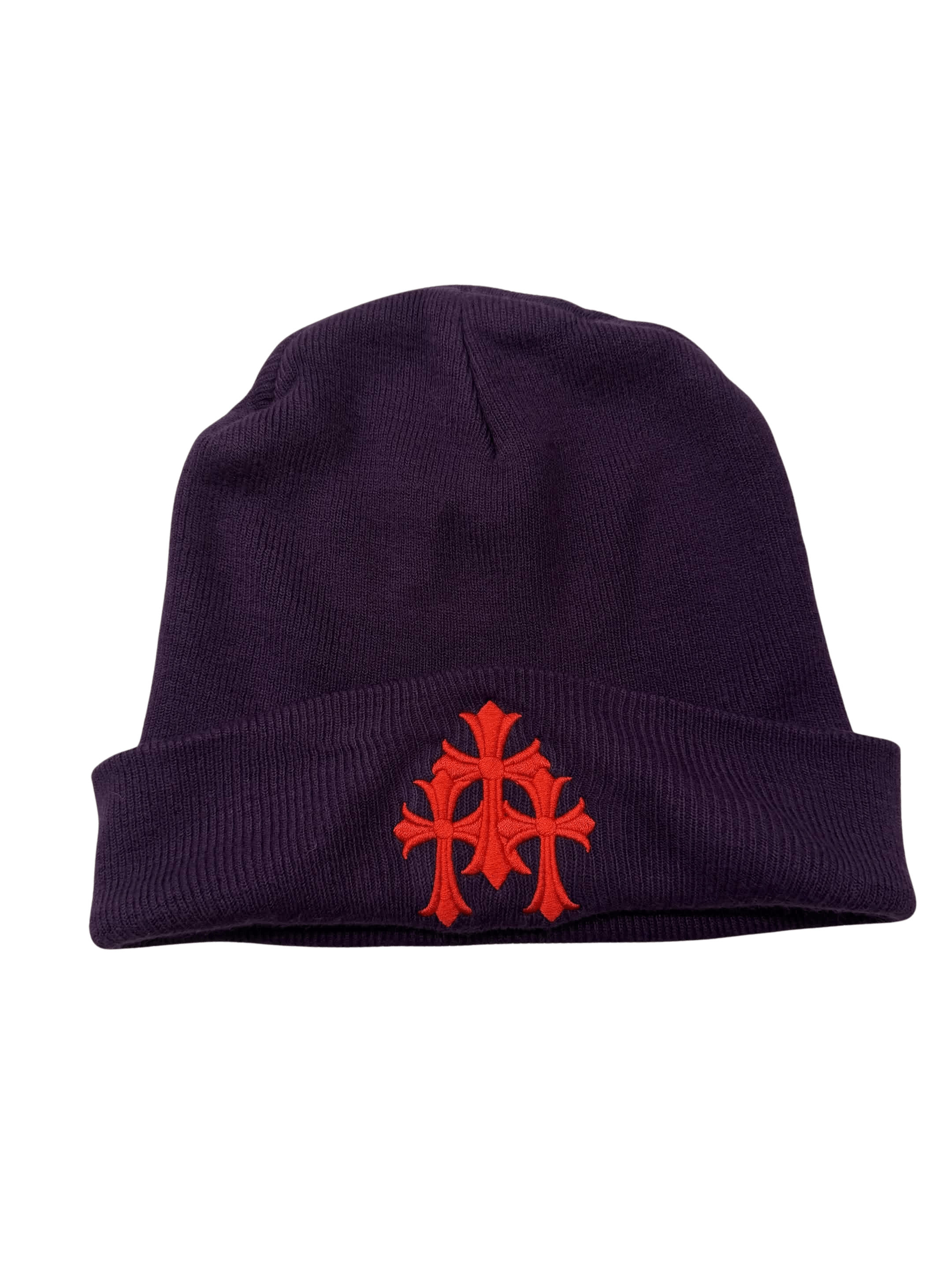 Chrome Hearts CHROME HEARTS Cross Cemetery Red Beanie | Grailed