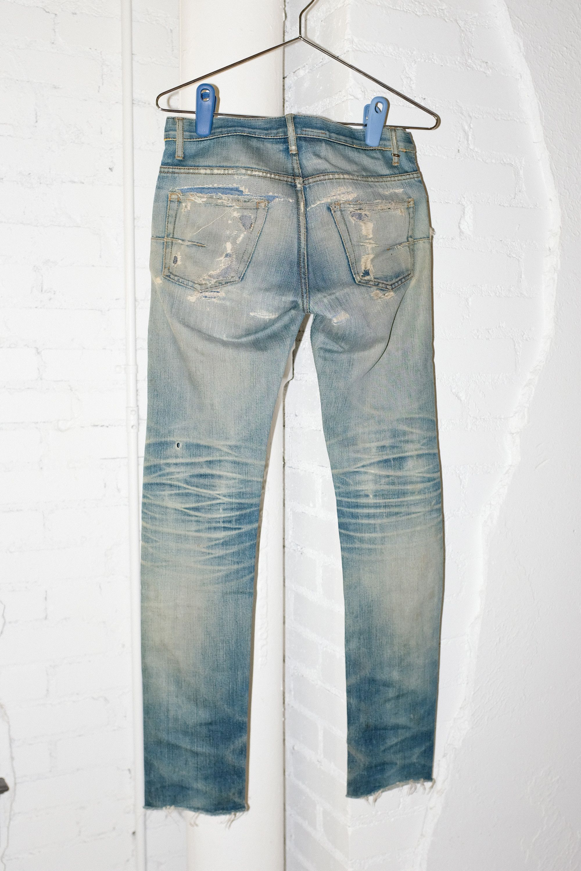 Dior Dior Homme MIJ Jeans Thrashed Repaired Hedi Slimane Size US 26 / EU 42 - 2 Thumbnail