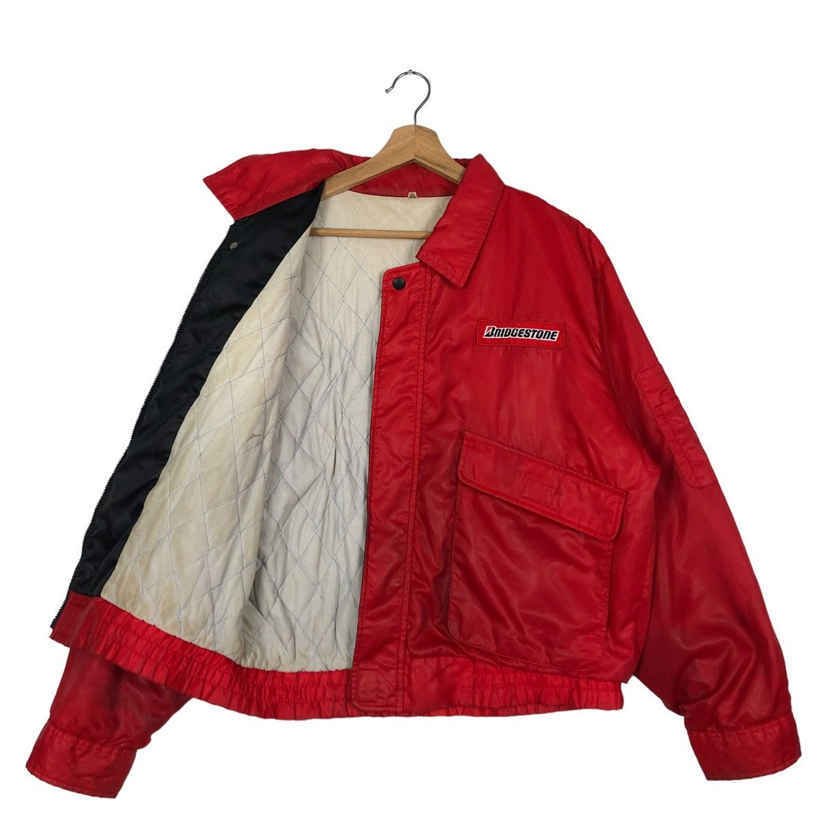 Japanese Brand 🔥VINTAGE RACING BRIDGESTONE BOMBER JACKET SPORTSWEAR Size US L / EU 52-54 / 3 - 8 Thumbnail