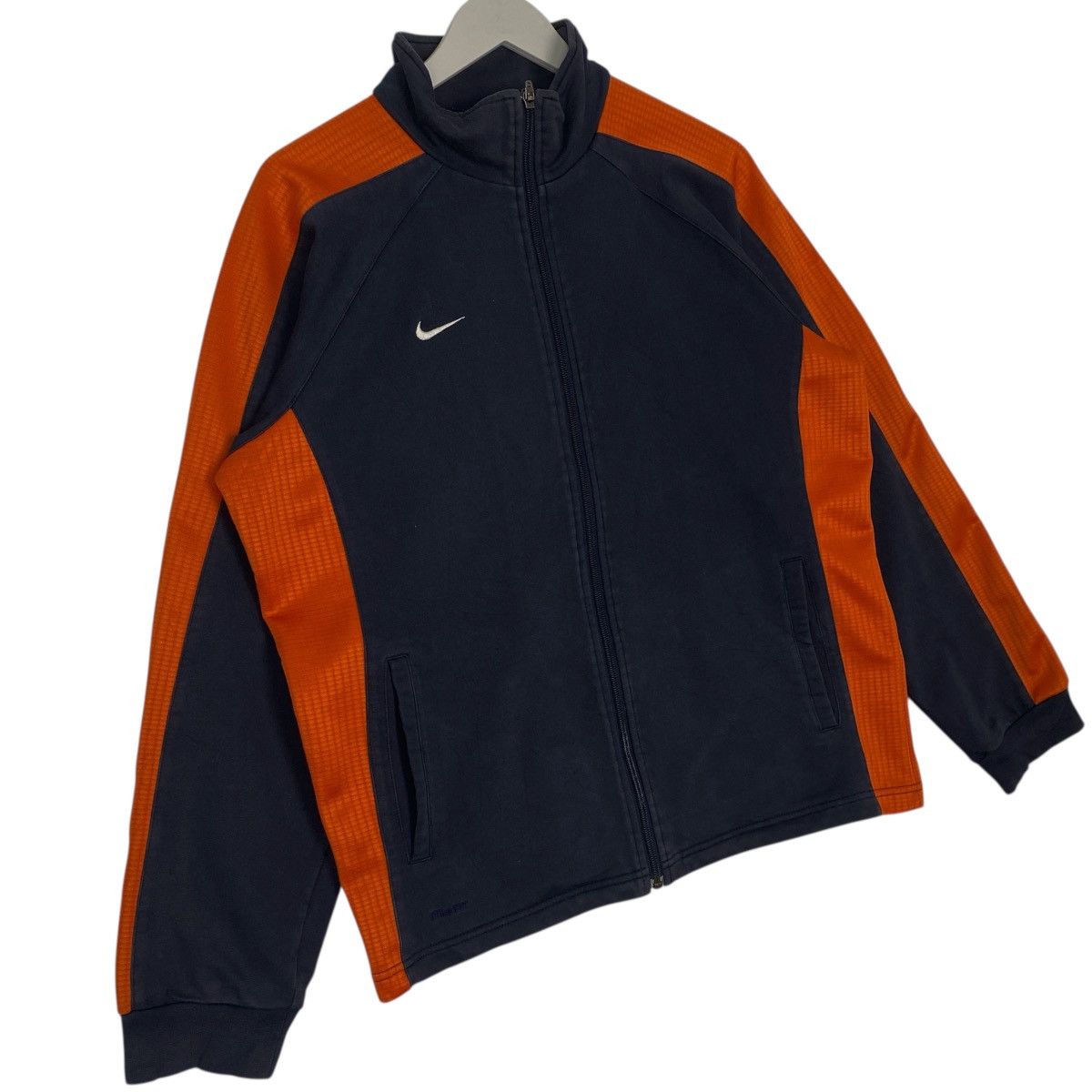 Vintage Vintage Nike Full Zip Sweater Small Logo Orange/Black Size M Size US M / EU 48-50 / 2 - 3 Thumbnail