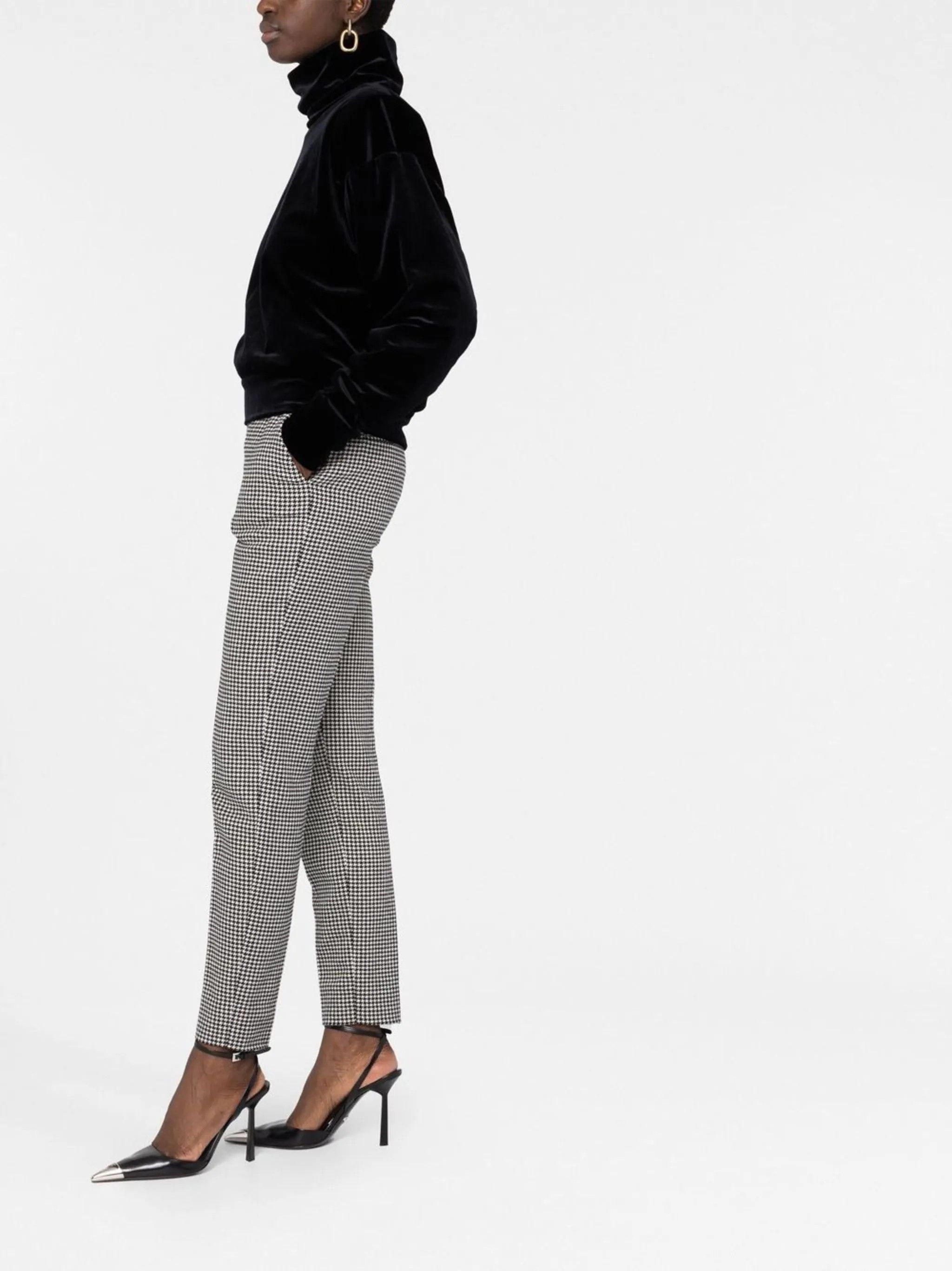Saint Laurent Paris o1s1wg111024 Sweater Oversize Boxy Col Montan in Black Size XS / US 0-2 / IT 36-38 - 3 Thumbnail