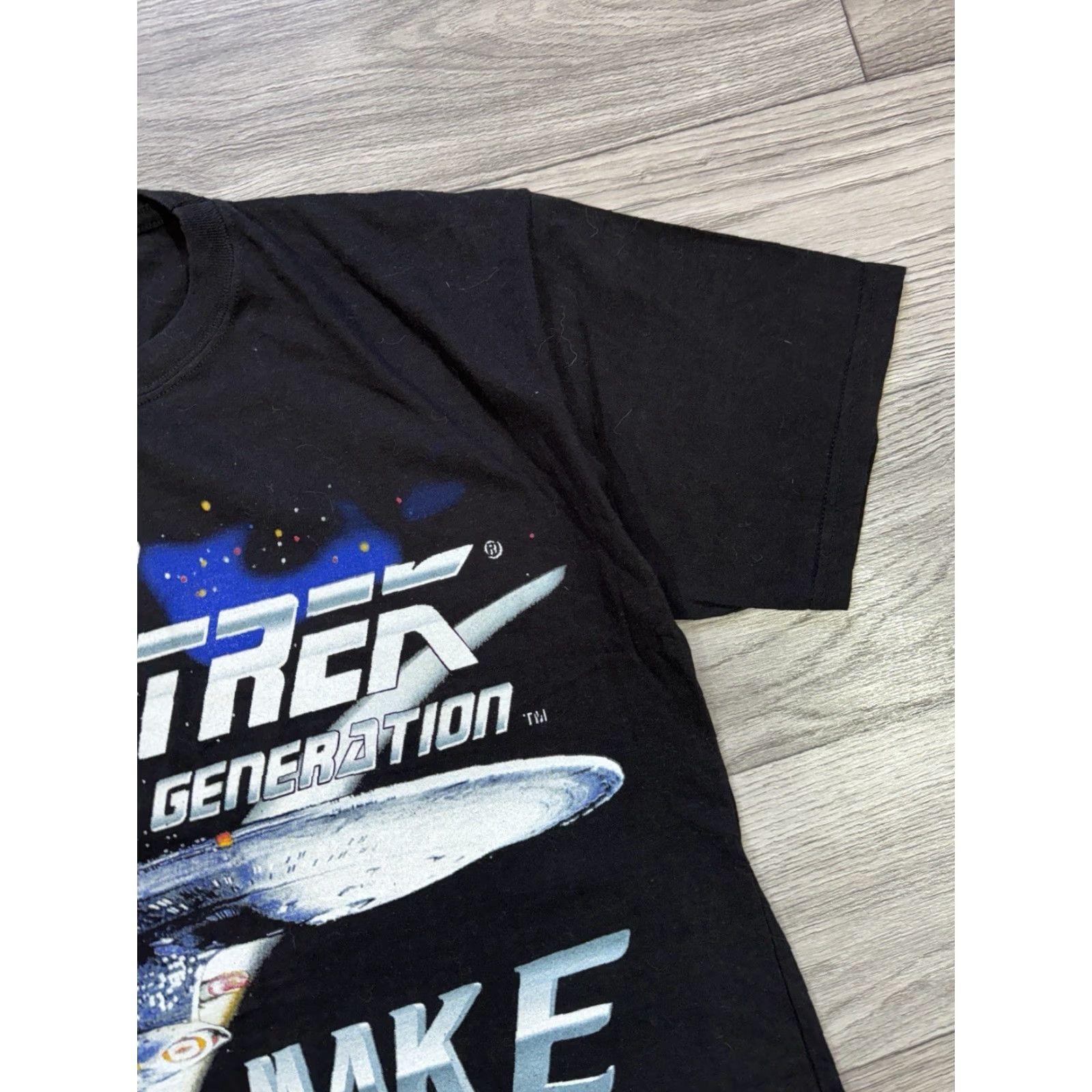 NEXT VINTAGE Star Trek 1995 The Next Generation “Make It So” Black T Shirt M Mens Short Sleeve Shirt Size US M / EU 48-50 / 2 - 7 Thumbnail