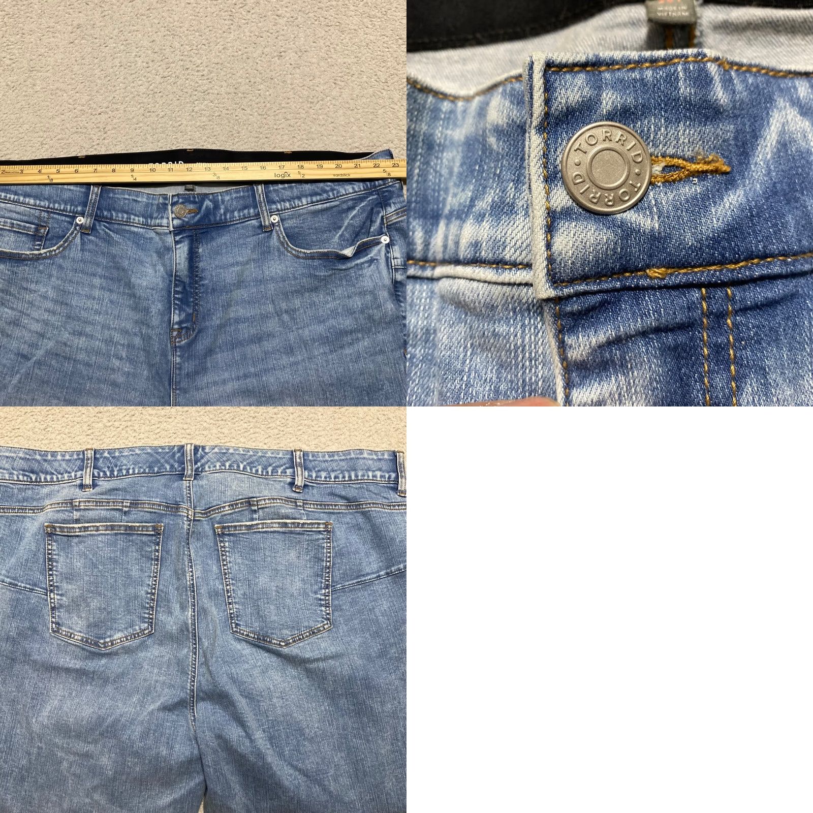 Torrid Torrid Jeans City High Rise Straight 28 Tall Blue Denim 5-Pocket Plus Size Adults Womens Jeans Medium Wash Size 28" / US 6 / IT 42 - 8 Thumbnail