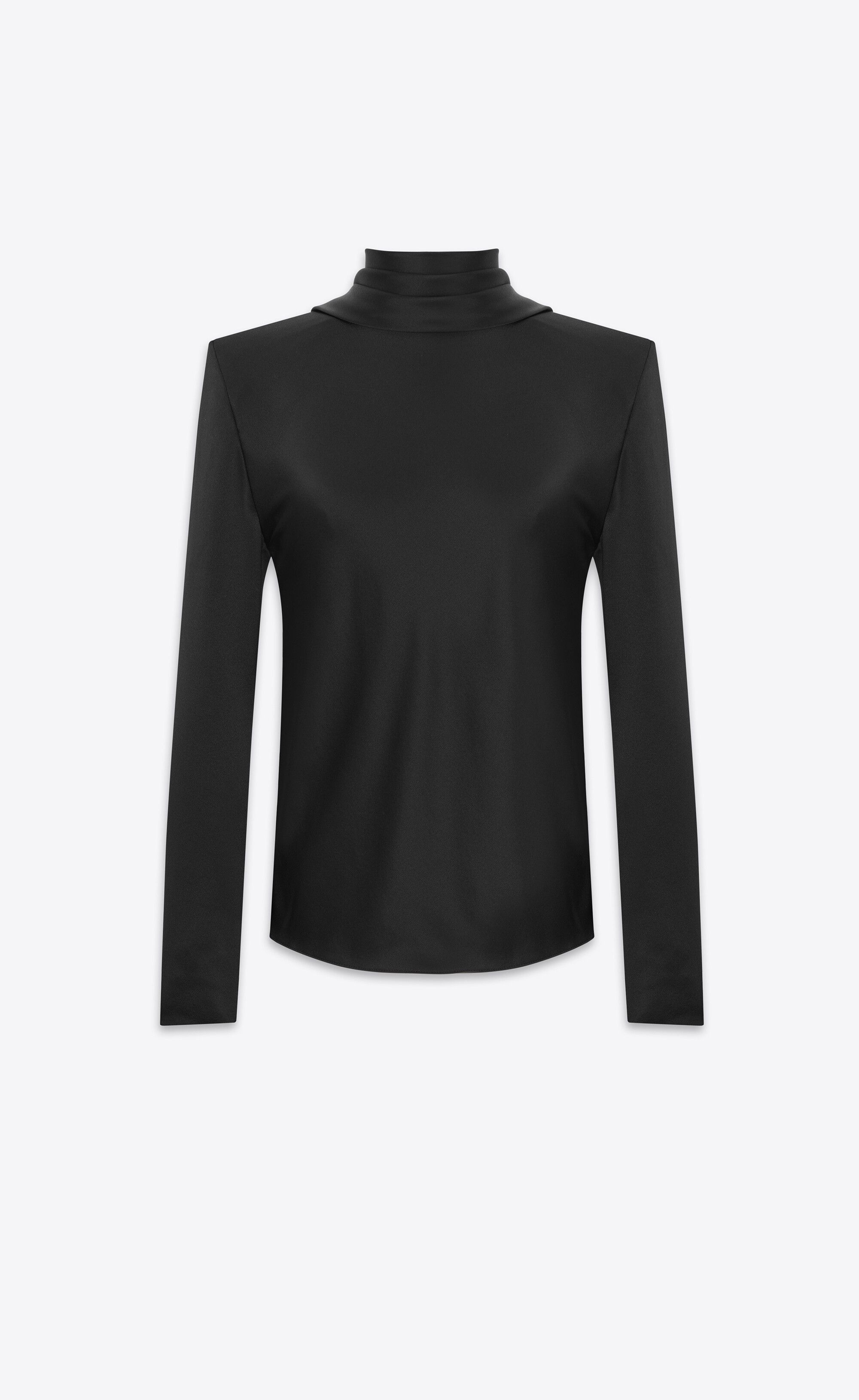 Cowl Back Blouse in silk satin