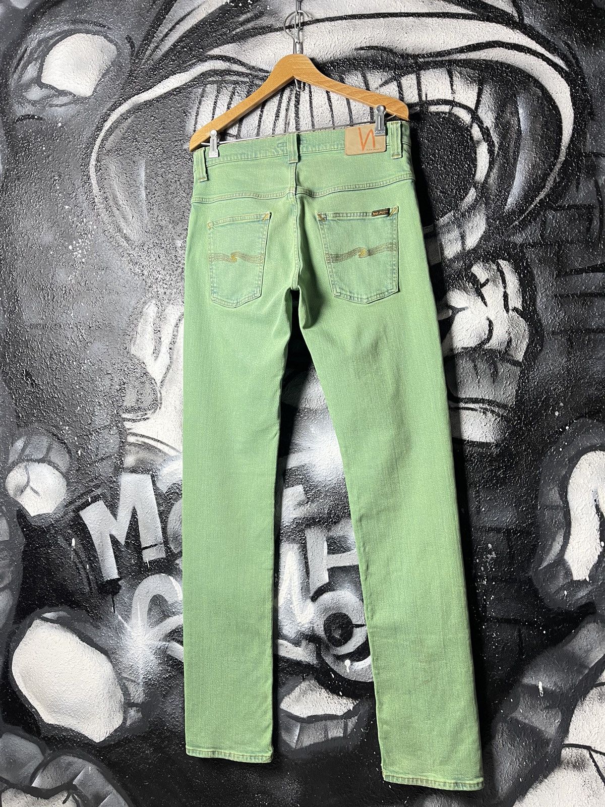 Nudie Jeans Nudie Jeans Co. Light Green Slim Fit Denim Jeans Size 33 Size US 33 - 1 Thumbnail