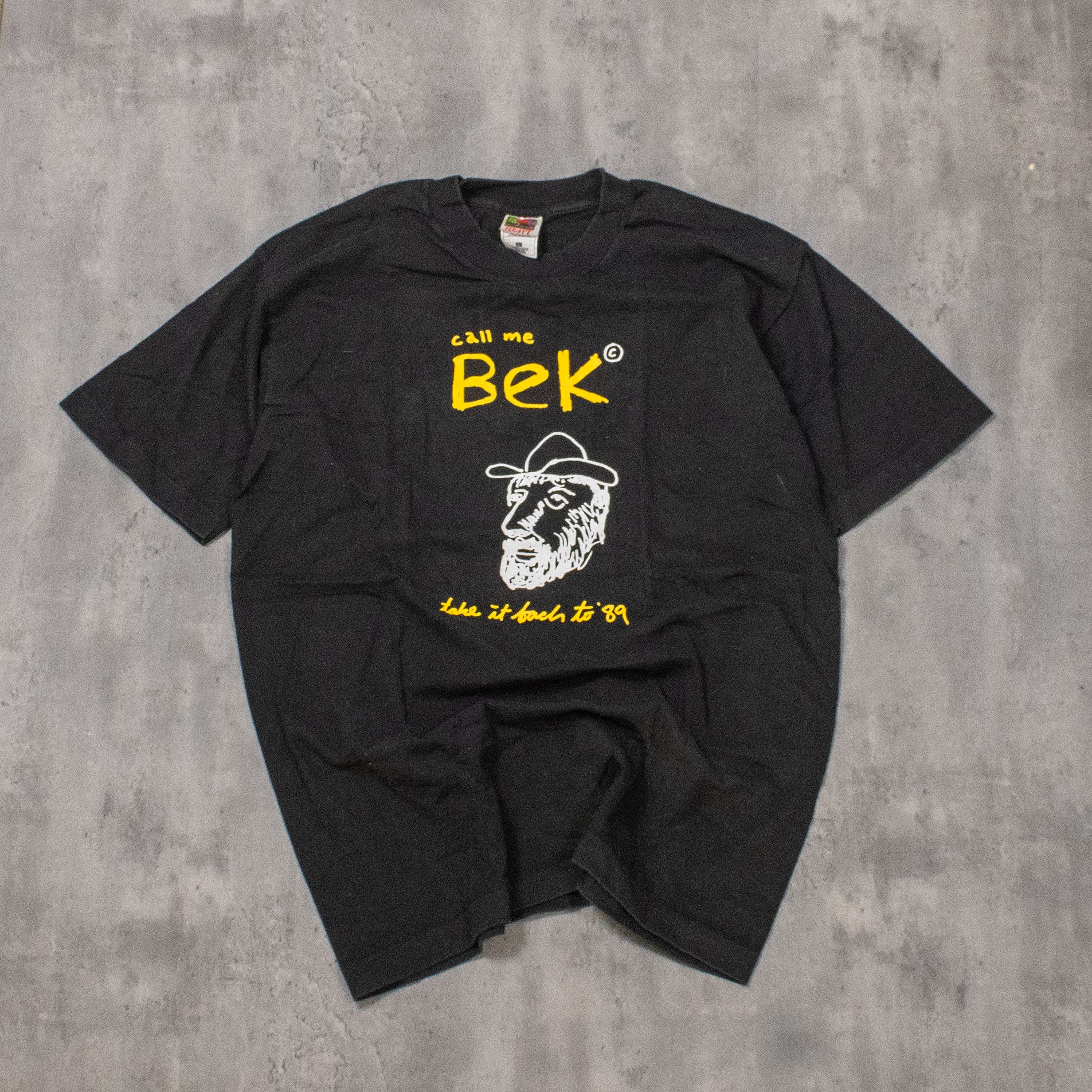 Fruit Of The Loom Vintage 1990s Call Me Bek Band Rock Tee’s Black Tee Size US M / EU 48-50 / 2 - 3 Thumbnail