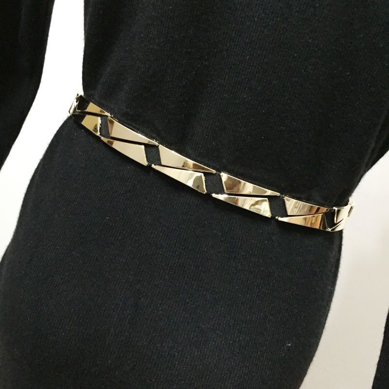 Designer Crazy Vintage Belt Riveted Belts Menswear Accessories Size ONE SIZE - 2 Thumbnail
