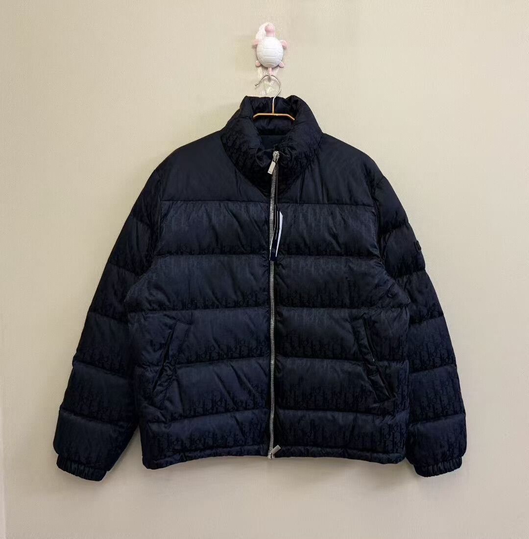 Dior DIOR Black Monogram Full Logo Down Jacket Size US L / EU 52-54 / 3 - 1 Thumbnail