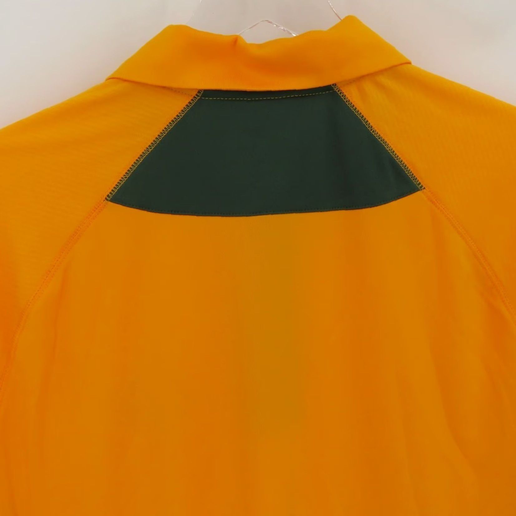 Vintage Majestic Mens Large Green Bay Packers Polo Shirt Short Sleeve Collared Button Regular Fit Yellow Green Cool Base Size US L / EU 52-54 / 3 - 5 Thumbnail