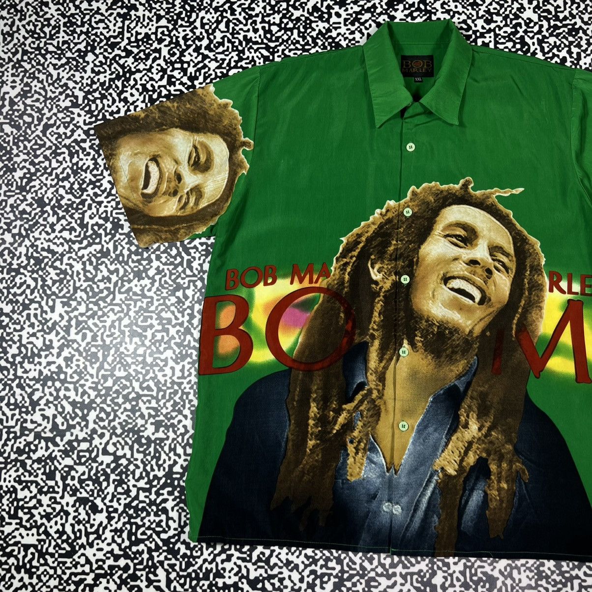 Bob Marley Vintage 90s Bob Marley Face Art Retro Weed Band Style Shirt Size US XXL / EU 58 / 5 - 2 Thumbnail