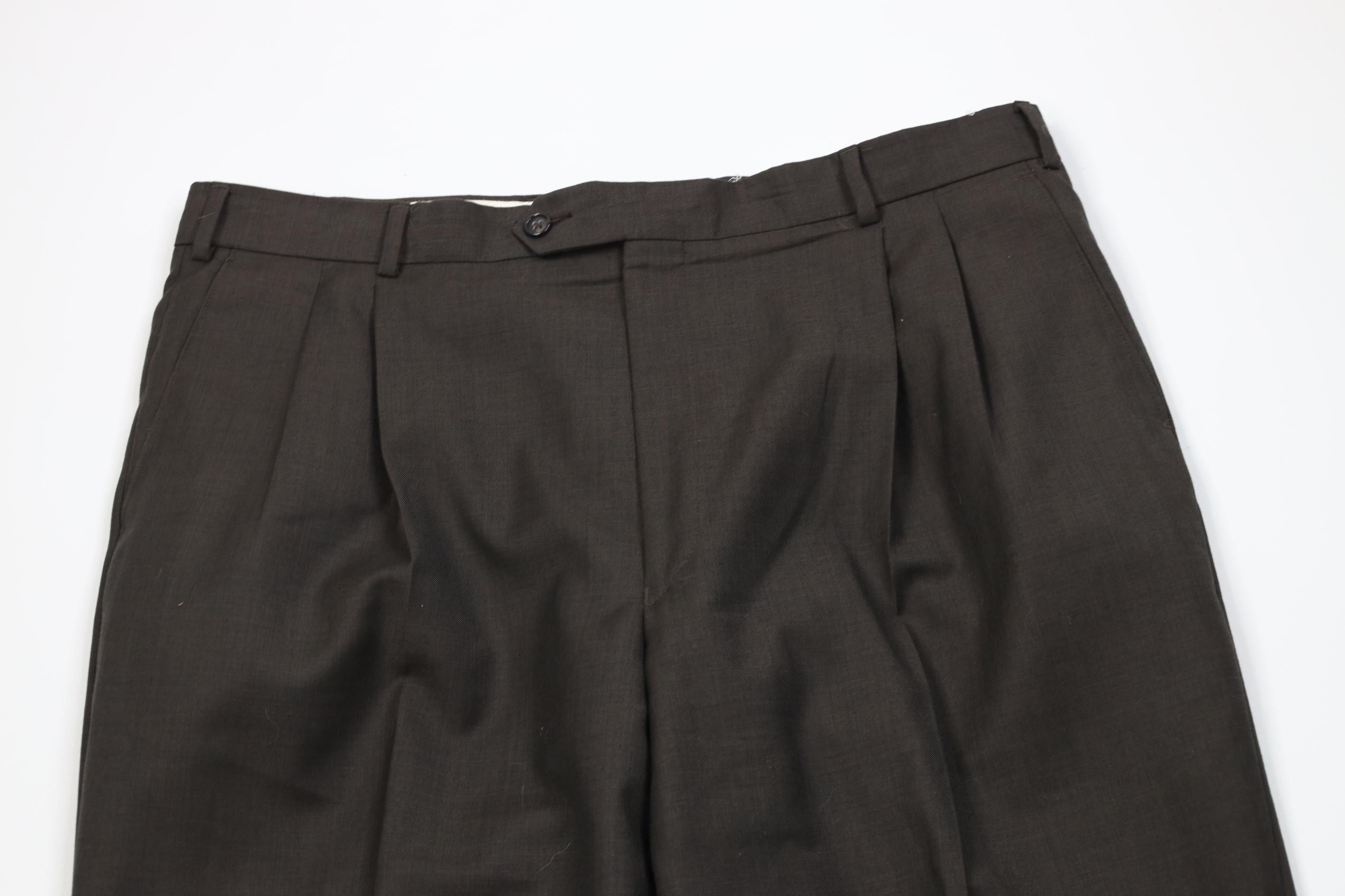 Vintage Vintage 90s Streetwear Wide Leg Chino Pants Heather Brown Size US 38 / EU 54 - 2 Thumbnail