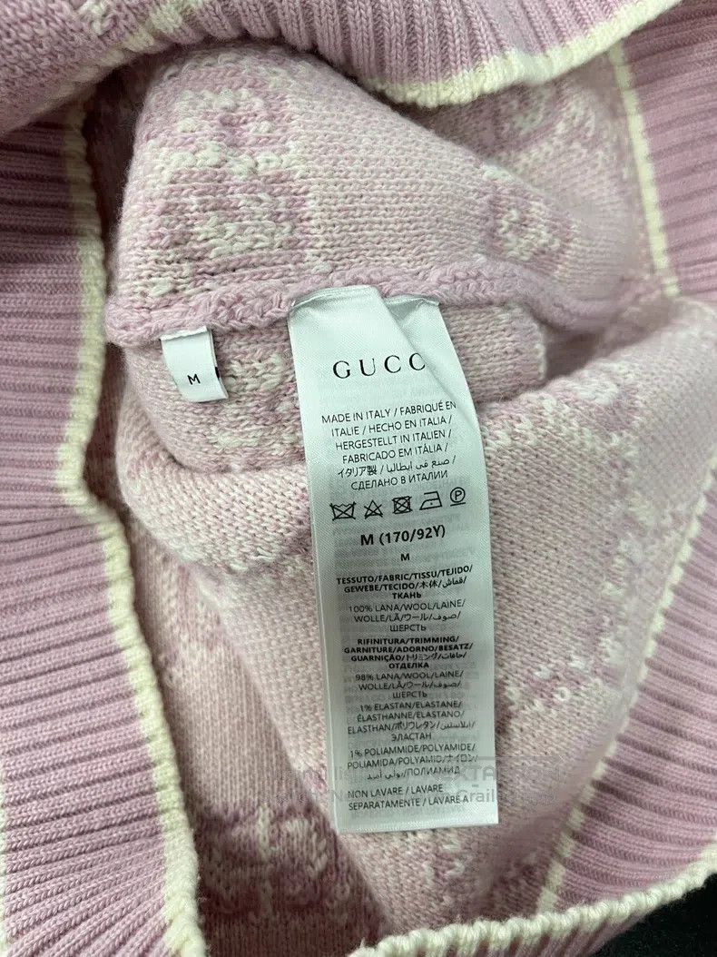 Gucci Gucci Pink full logo knitted short sleeves Size M / US 6-8 / IT 42-44 - 5 Thumbnail