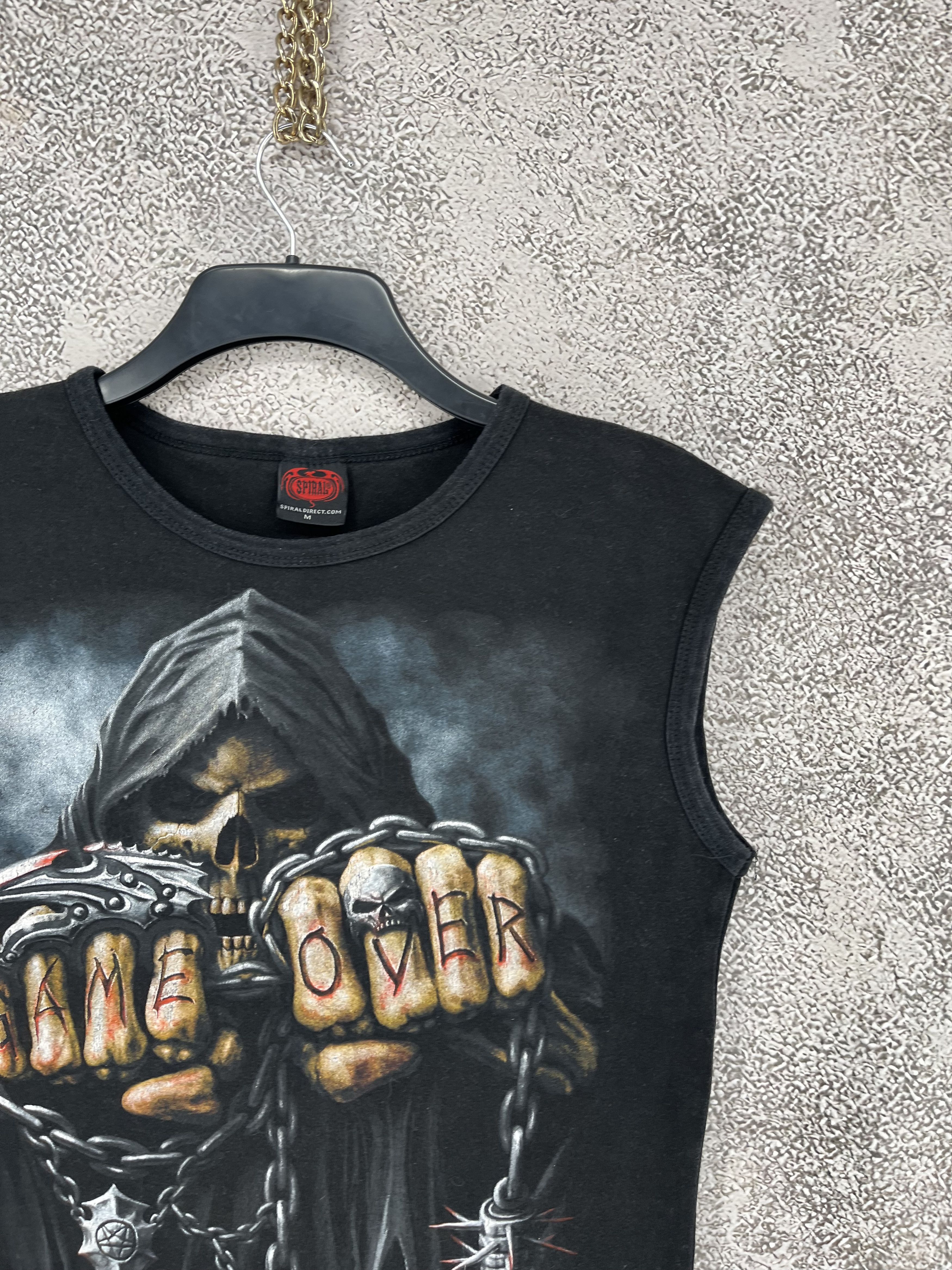 Band Tees Spiral T Shirt Gothic Dark Black Unisex GAME OVER Size US M / EU 48-50 / 2 - 5 Thumbnail
