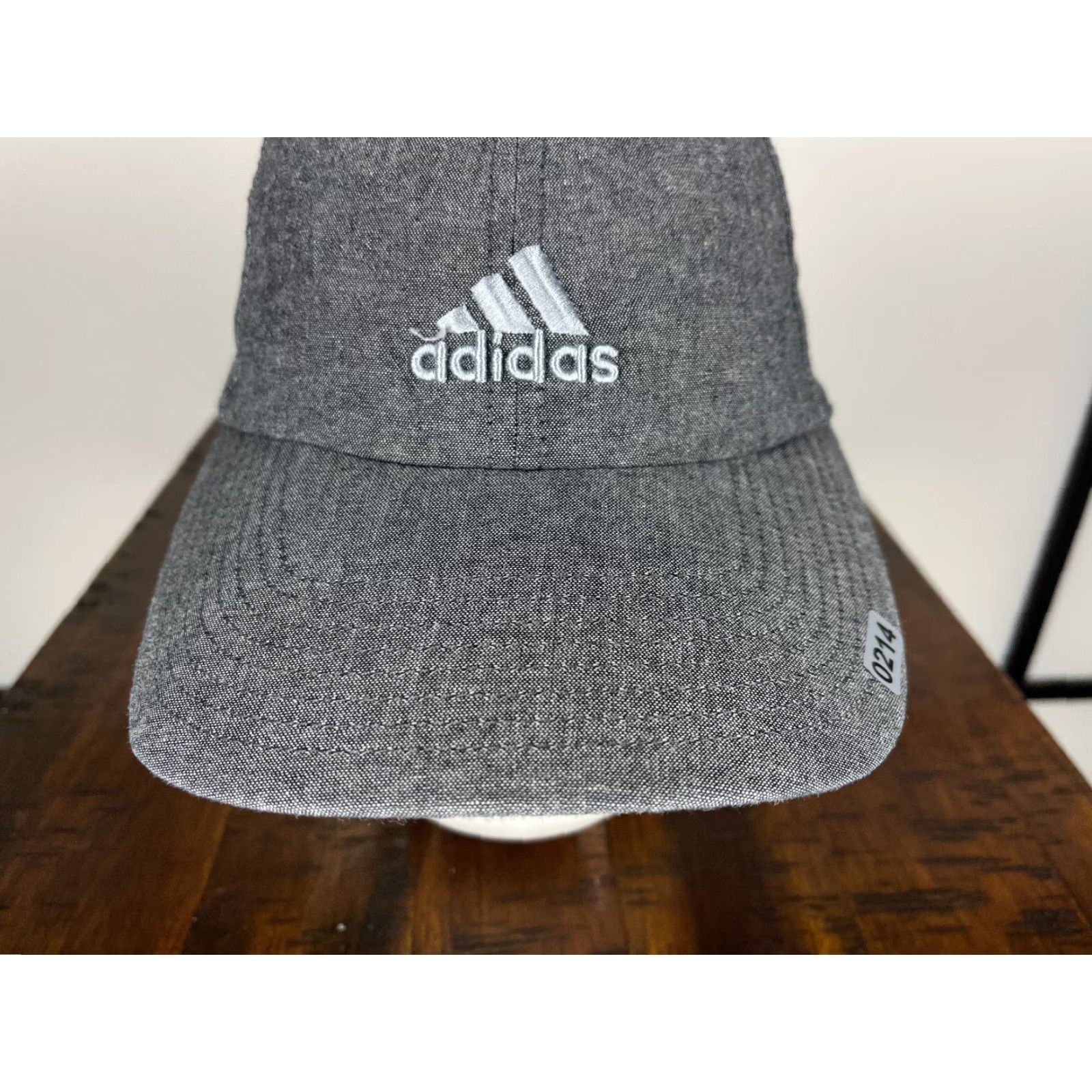 Adidas Adidas Hat Cap Strap Back Adult One Size Gray Logo 100% Cotton Climalite Outdoor Hat/Caps Adjustable Lightweight Casual Unisex Mens Womens Size ONE SIZE - 3 Thumbnail