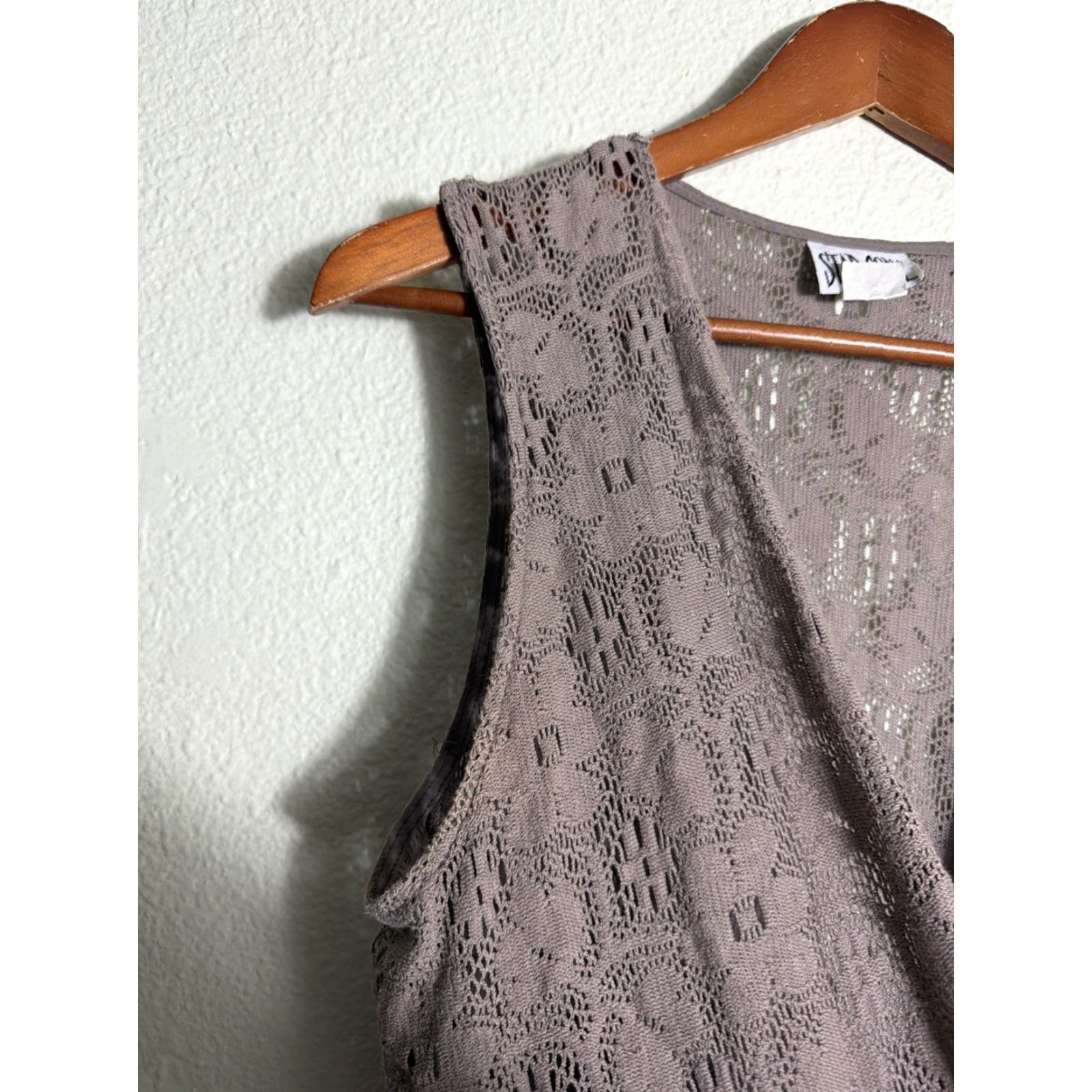 Vintage VINTAGE Star Cody Womens Cardigan Brown Lace Floral Cotton Nylon Small S Sweater Size S / US 4 / IT 40 - 4 Thumbnail