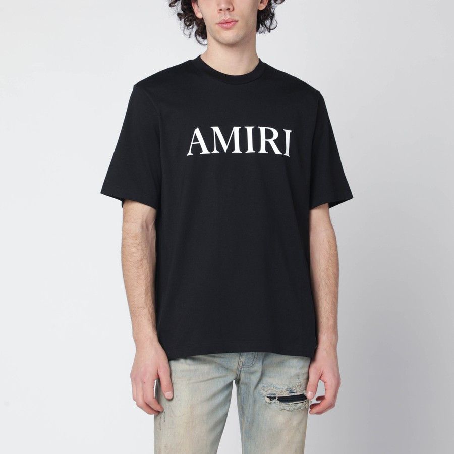 Amiri o1d2blof0226 Cotton Logo T-Shirt in Black Size US M / EU 48-50 / 2 - 1 Thumbnail