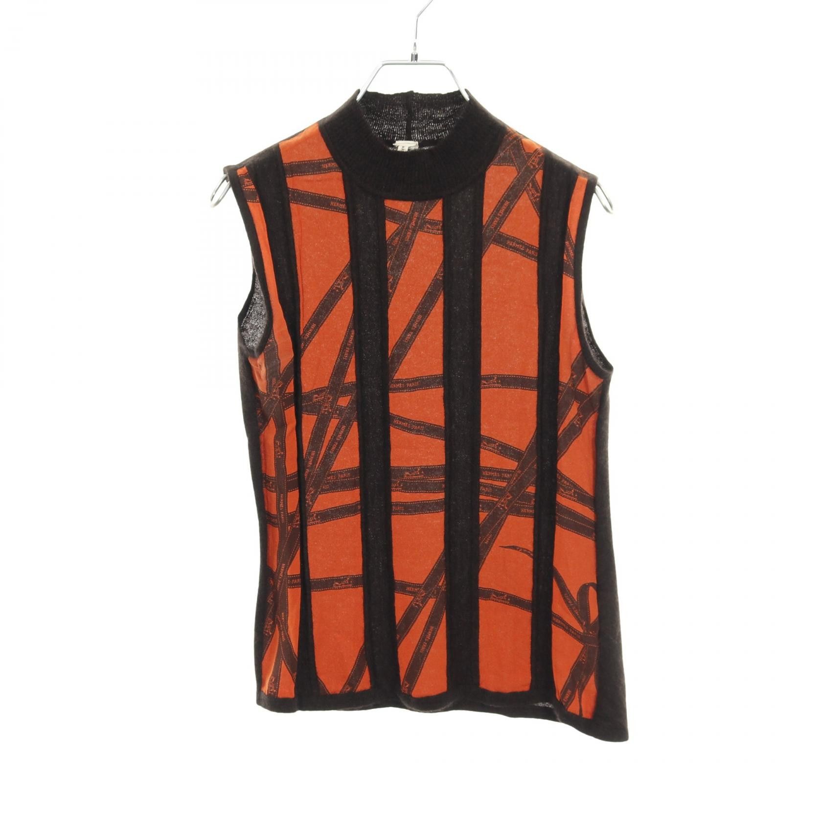 Hermes Hermes Hermes Bolduc Ribbon Silk Cashmere Knit Top Textile Tops DUTY FREE for USA Size ONE SIZE - 1 Thumbnail