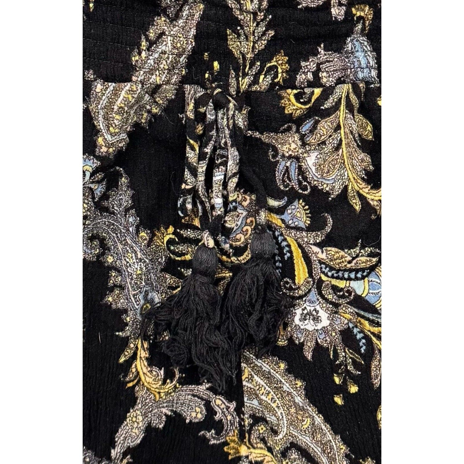 Other Paisley Boho Chic Pants M Tassles Festival Hippie Coachella Size 24" / US 00 / IT 34 - 3 Thumbnail