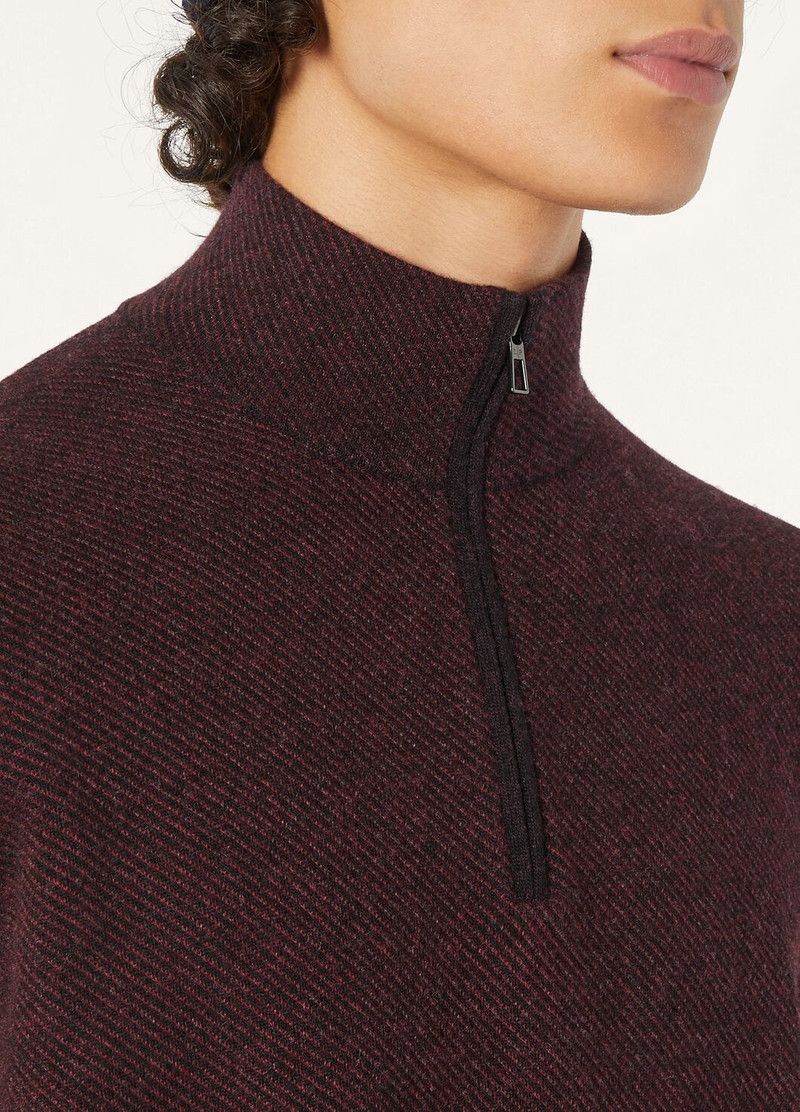 Loro Piana o1w1db10226 FAG4525 Roadster Mezzocollo Sweater in Burgundy Size US S / EU 44-46 / 1 - 3 Thumbnail
