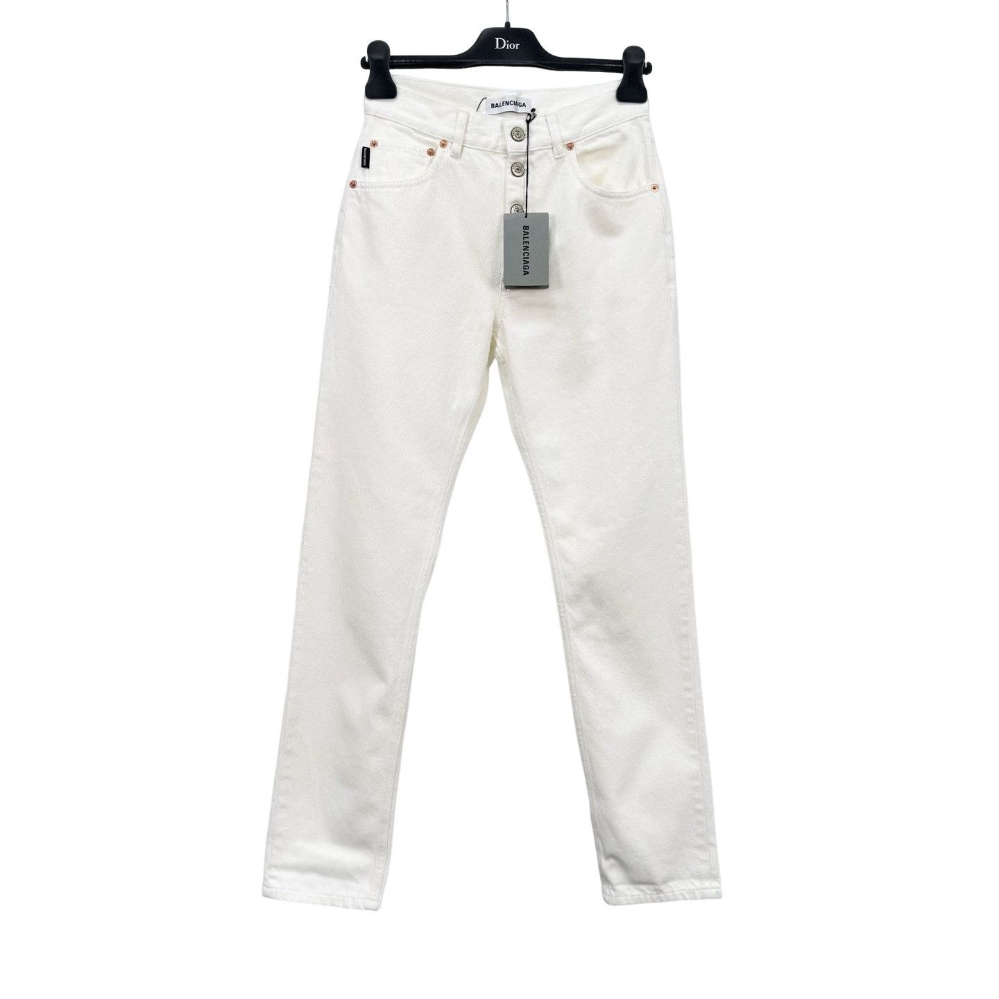 Balenciaga Balenciaga White Denim Jeans Size 26 Size US 26 / EU 42 - 1 Thumbnail