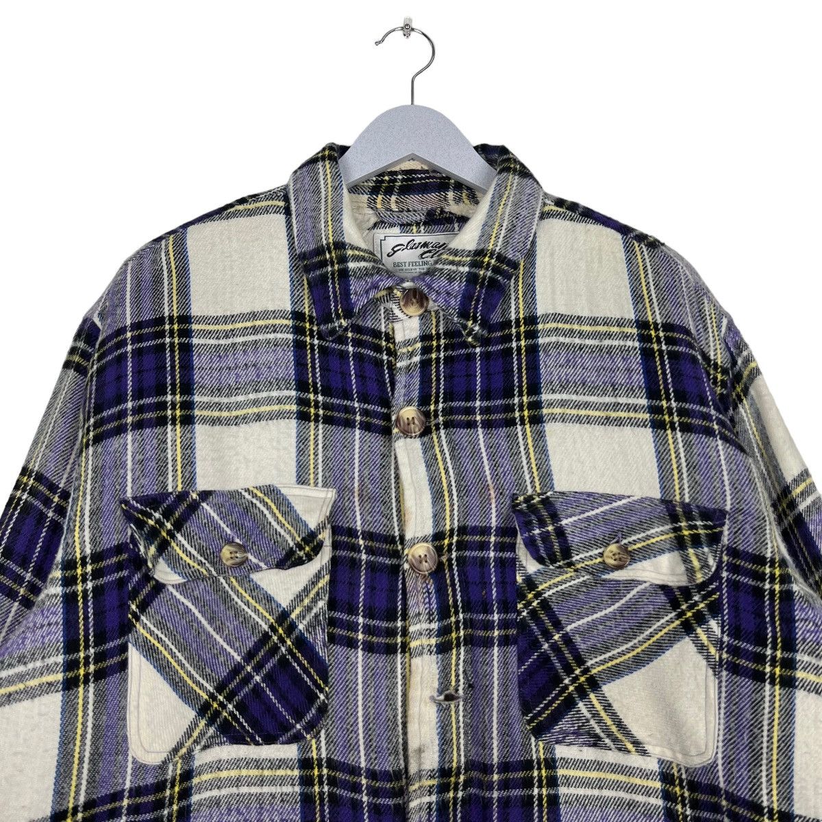 Hysteric Glamour 🔥 GLAMOUR CLUB PLAID CHECK SHERLING JACKET Size US M / EU 48-50 / 2 - 3 Thumbnail
