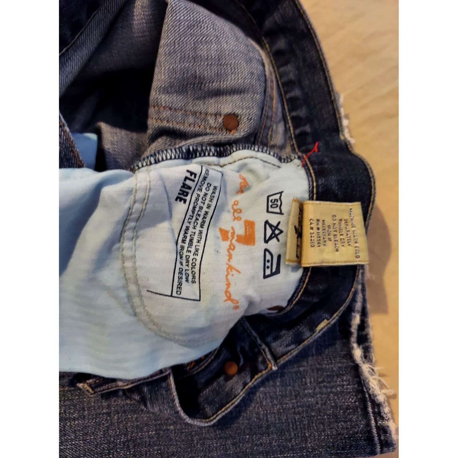 7 For All Mankind Womens 7 For All Mankind Jeans 28 Denim Flare Blue Regular Jeans Womens 28 Denim Flared Flare Jeans Size 28" / US 6 / IT 42 - 6 Thumbnail