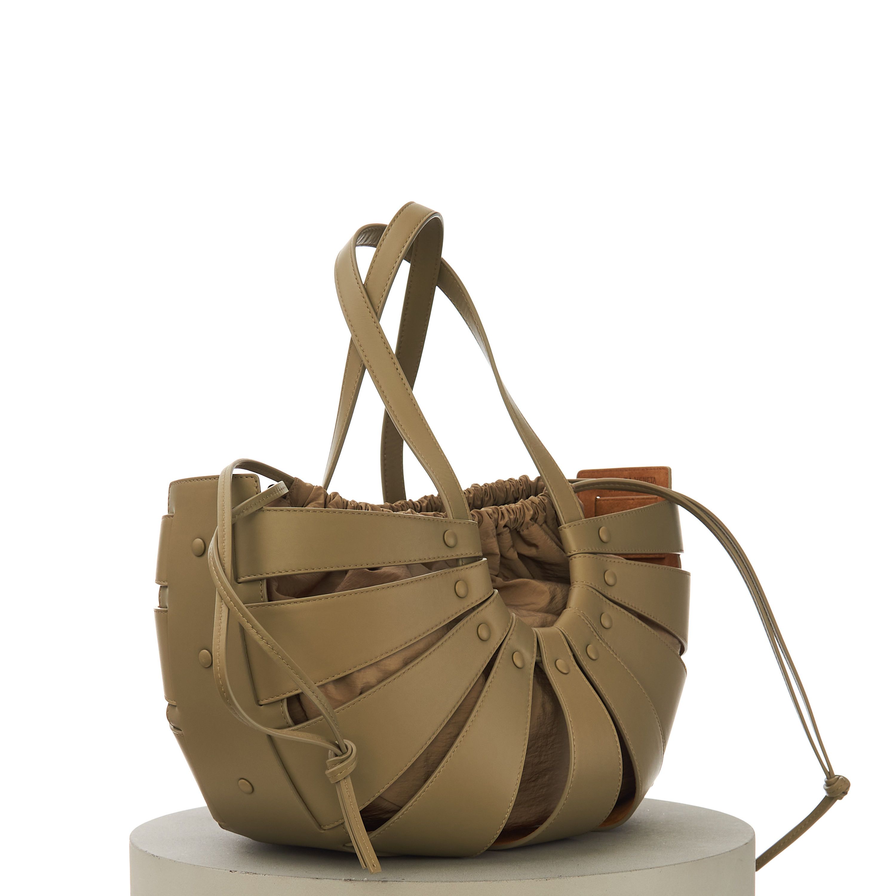 Bottega Veneta SHELL Medium Tote Bag In Taupe Cut-out Leather Size ONE SIZE - 6 Thumbnail