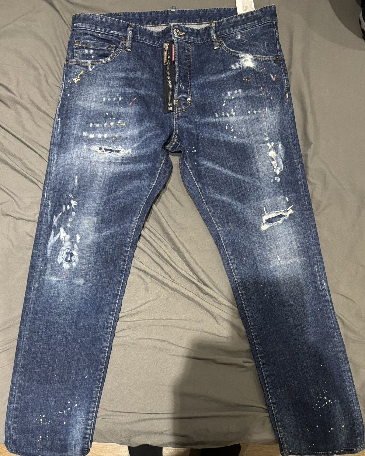 Dsquared2 Dsquared2 Cool Guy Distressed Paint Splatter Jeans Size US 38 / EU 54 - 1 Thumbnail