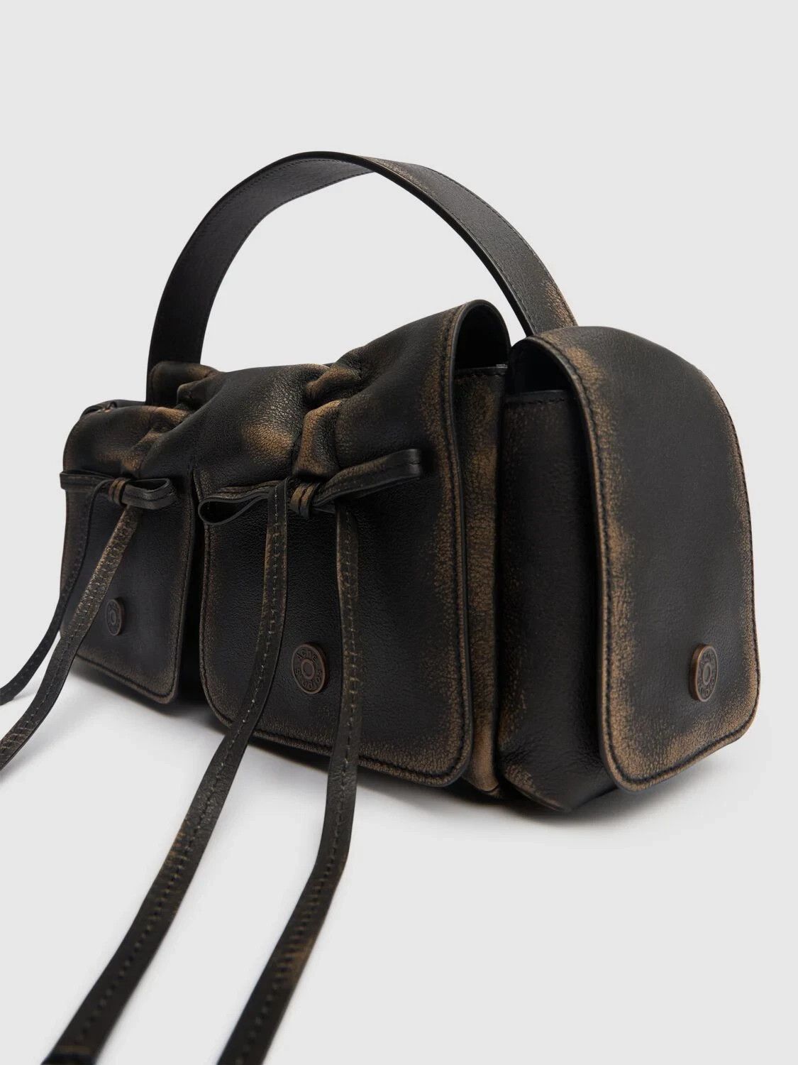 Acne Studios ACNE STUDIOS Multipocket Brown Leather Shoulder Bag New Size ONE SIZE - 2 Thumbnail