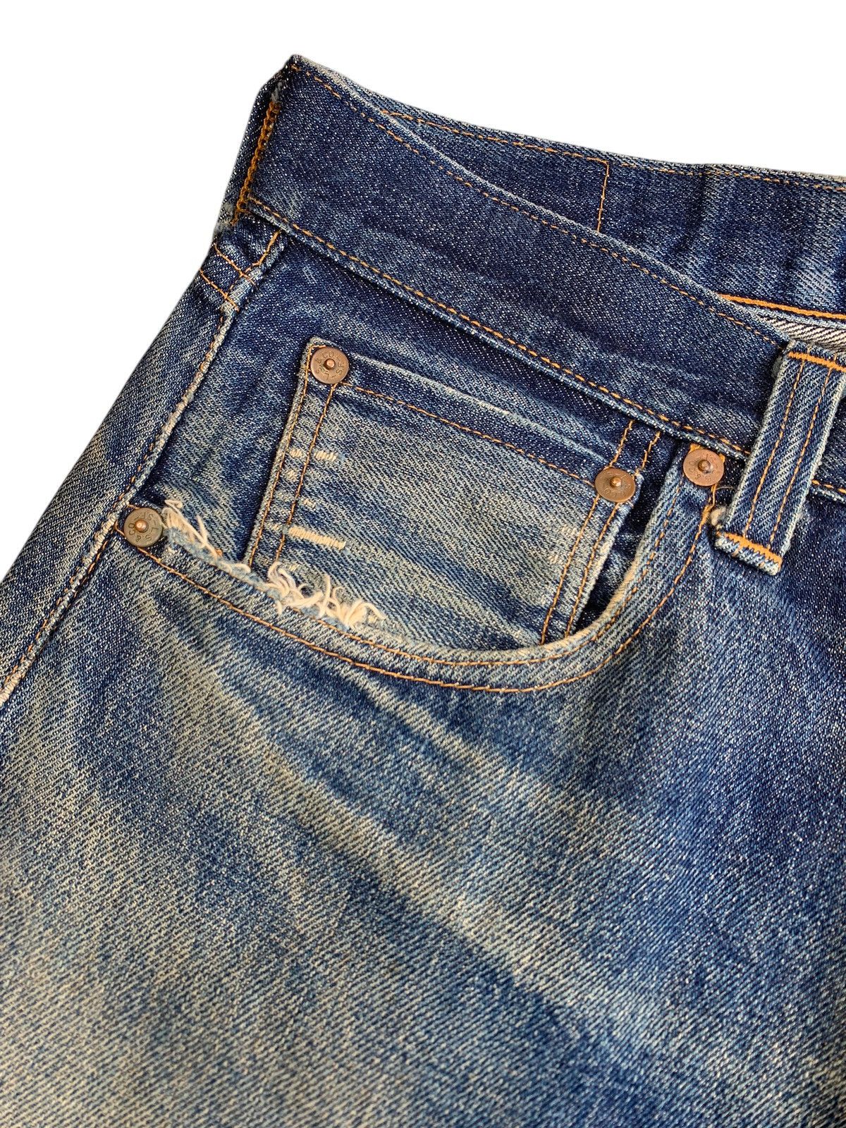 Levi's Vintage 90’s Levis 501XX Big E Thrashed Blue Denim Size US 30 / EU 46 - 7 Thumbnail