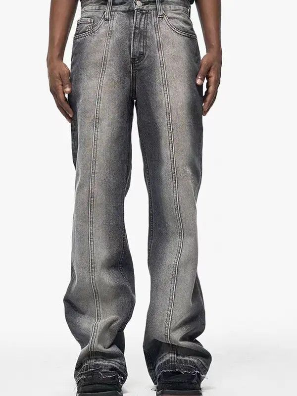 Japanese Brand VIBE High street washed retro casual bootcut baggy jeans Size US 30 / EU 46 - 2 Thumbnail