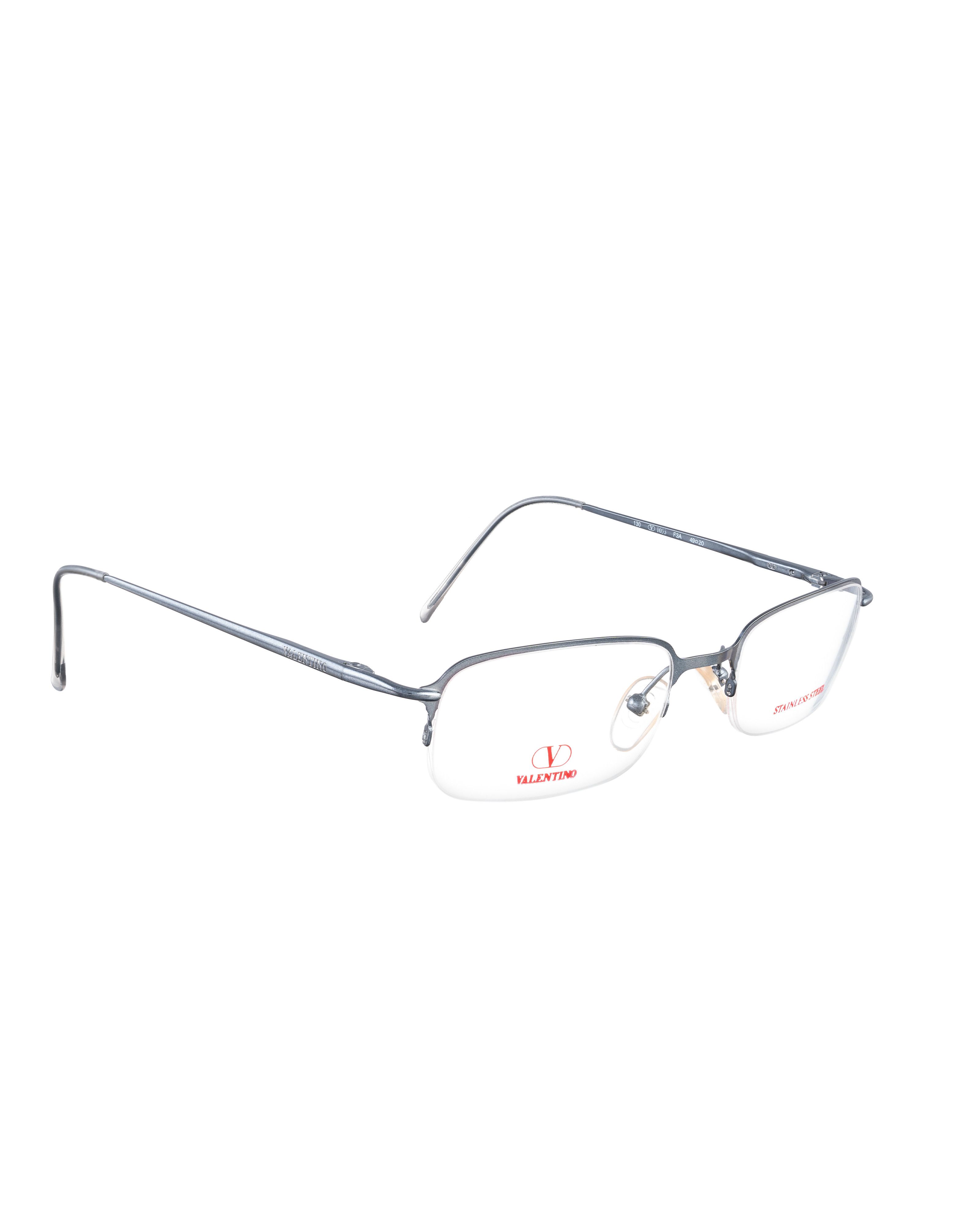 Valentino Valentino 00s Silver Classic Half Rim Metal Wire Glasses Size ONE SIZE - 2 Thumbnail