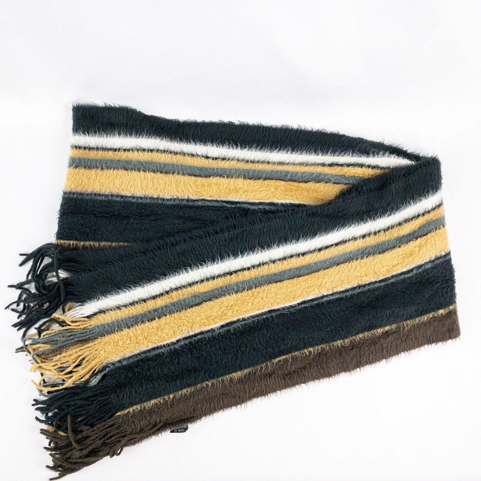 Other Cejon Brown Black White Striped Scarf Men Women One Size Size ONE SIZE - 7 Thumbnail