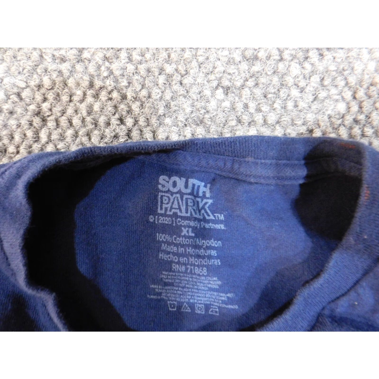 Vintage south park shirt XL Mens blue retro graphic Cartman classic Logo short sleeve crew neck T-Shirt Park Size US XL / EU 56 / 4 - 6 Thumbnail