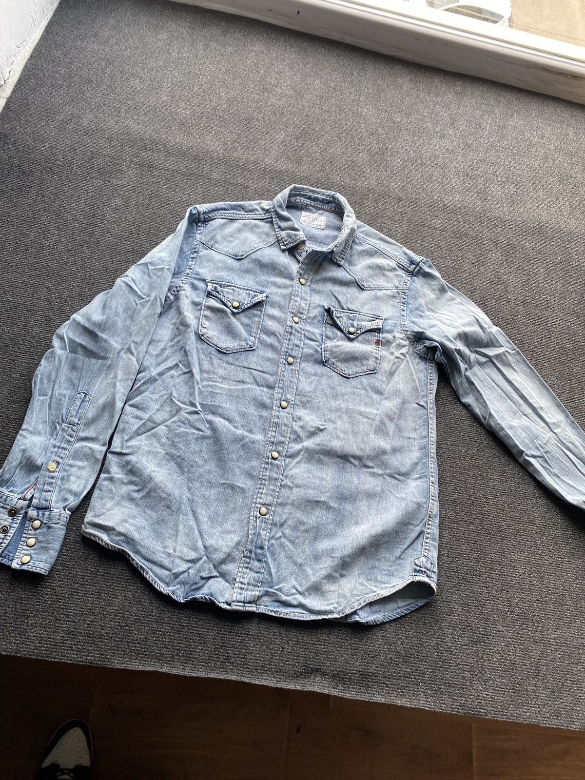 Replay 🔥Replay Punk Opium Blue mens faded shirt m Size US M / EU 48-50 / 2 - 3 Thumbnail
