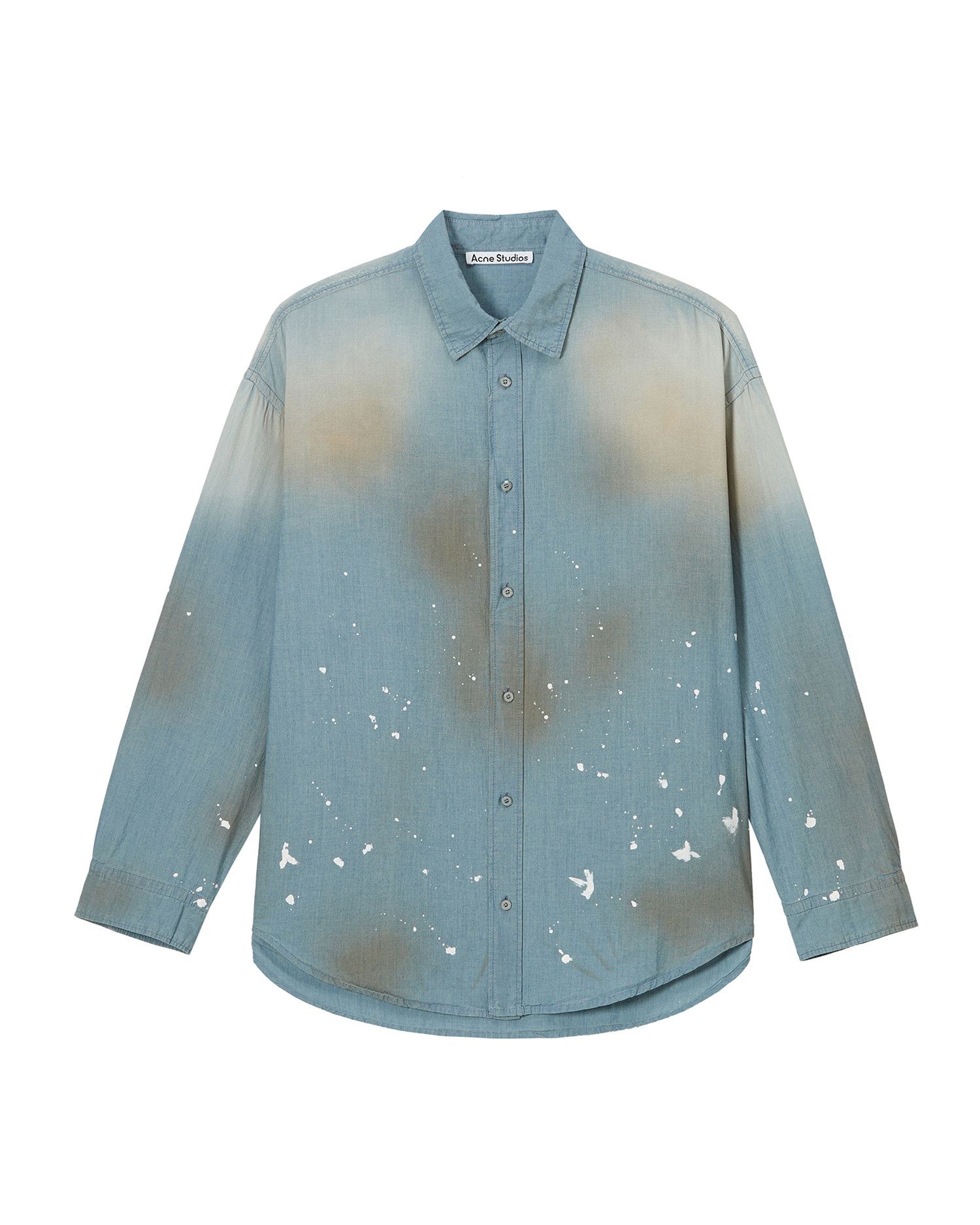Acne Studios Acne Studios Splatter Distressed Shirt Size US L / EU 52-54 / 3 - 1 Thumbnail