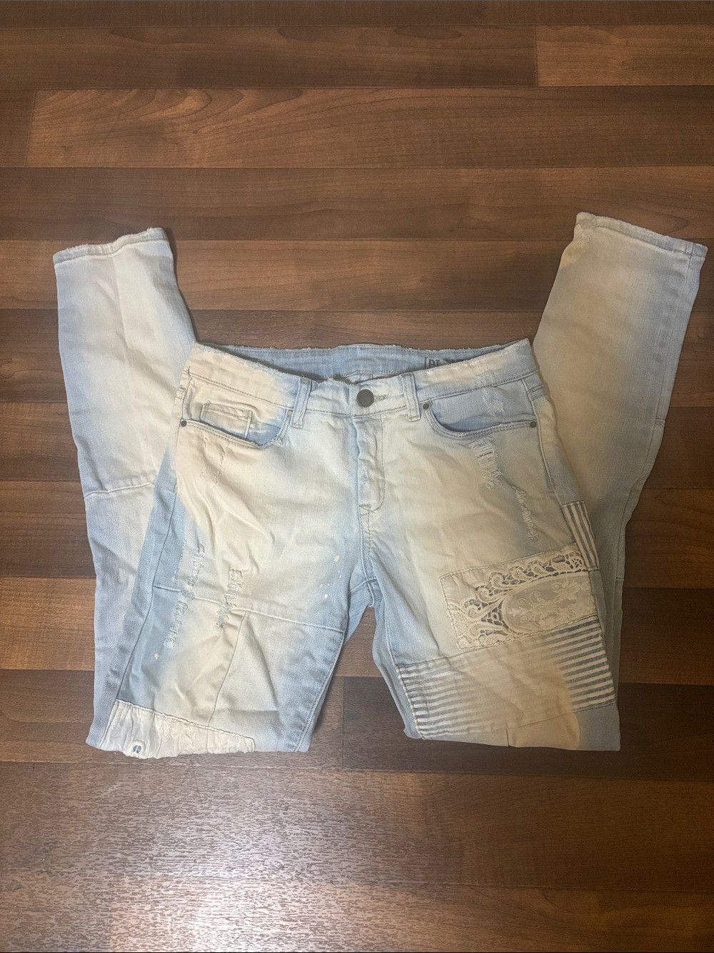 BLANKNYC Blank NYC Shibby Patchwork Stretch Skinny Jeans 27 Size 27" / US 4 / IT 40 - 1 Thumbnail