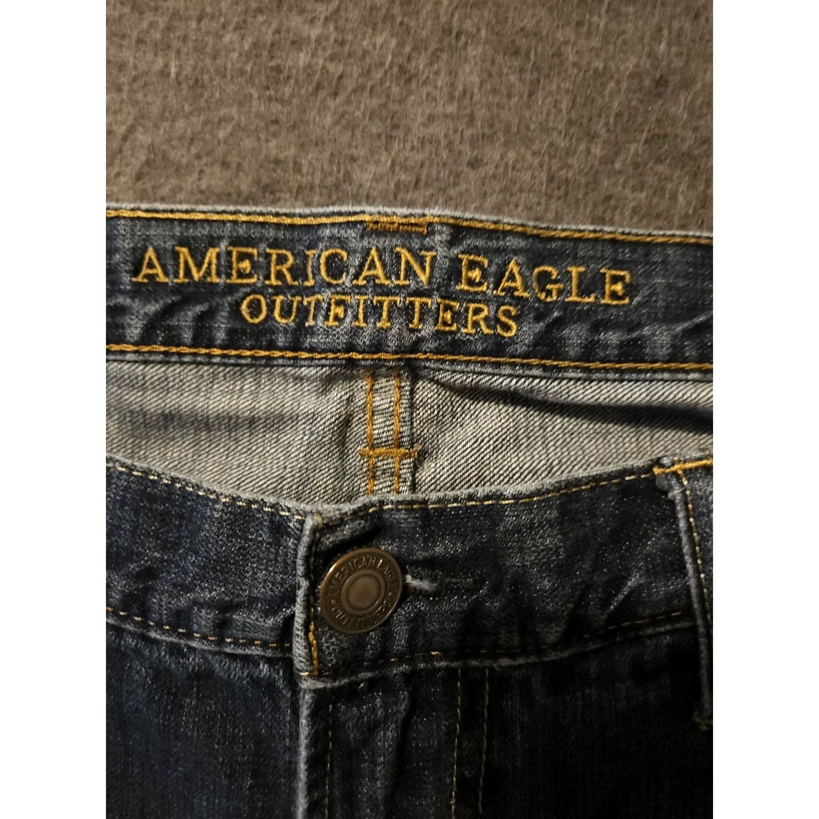 American Eagle Outfitters American Eagle Outfitters Jeans Men 36x32 Mid Rise Straight Denim Blue Cotton Pocketed Regular 29 Inseam Preppy City Mens Size US 36 / EU 52 - 3 Thumbnail
