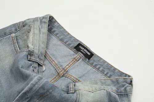 VIBE American retro distressed light blue straight cleanfit jeans Size US 32 / EU 48 - 4 Thumbnail