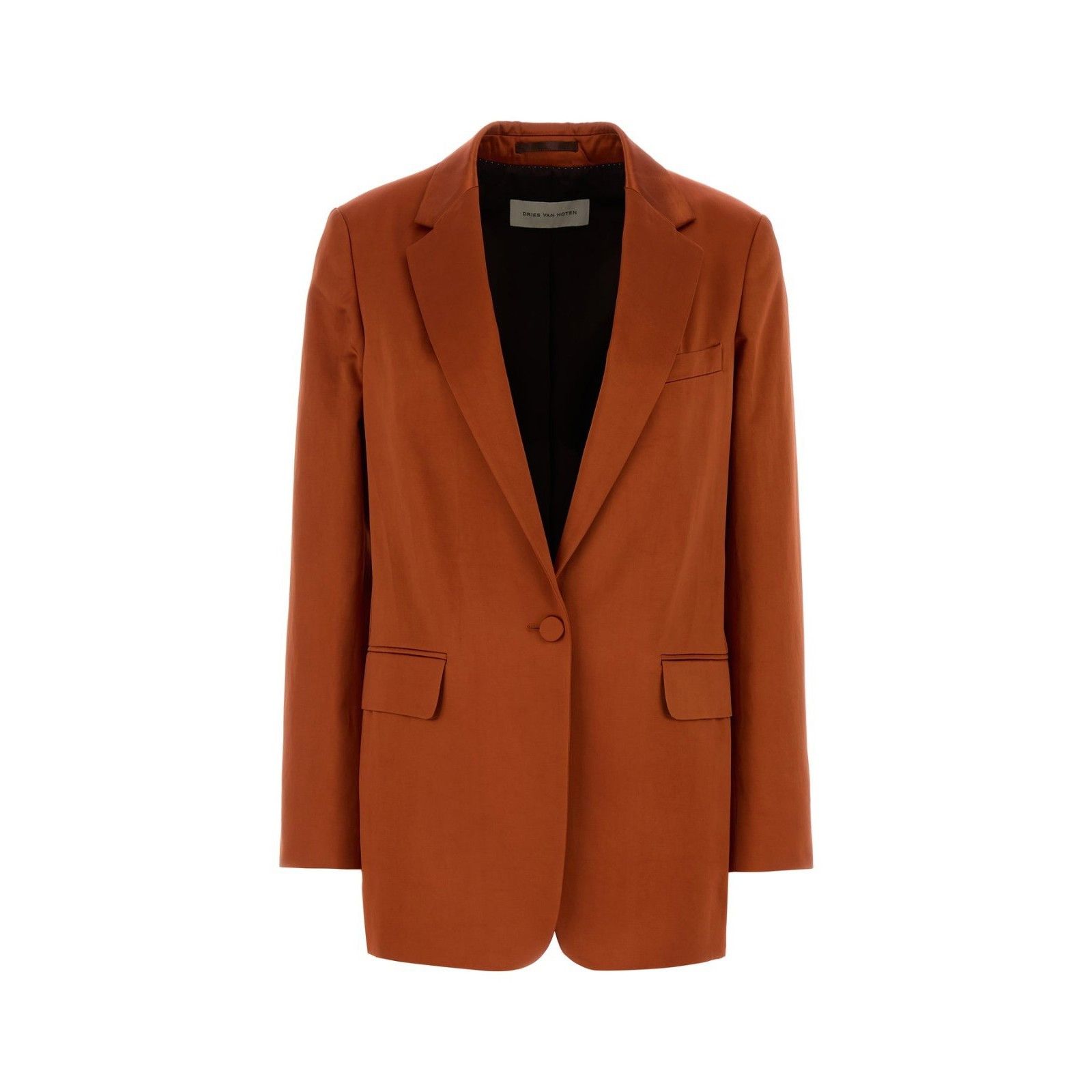 Dries Van Noten Dries Van Noten Blanchet Copper Satin Blazer New & Authentic Size XS / US 0-2 / IT 36-38 - 1 Thumbnail