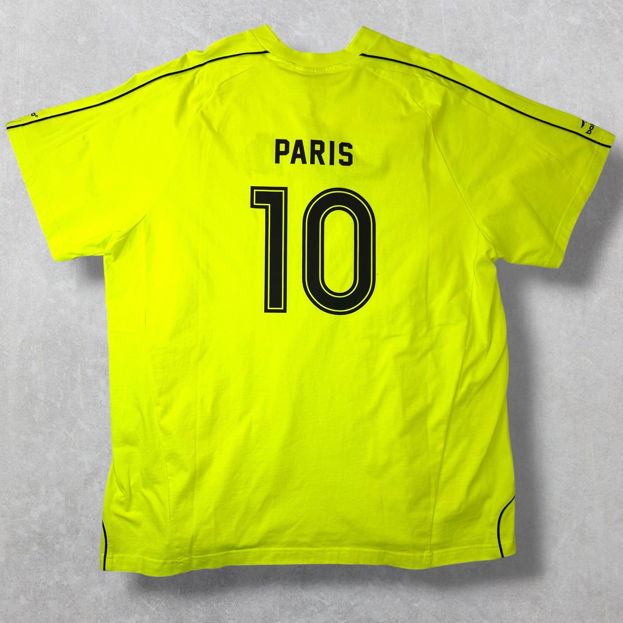 Balenciaga Balenciaga Paris Oversized Soccer Shirt Neon 4 (XXXL) Size US XXL / EU 58 / 5 - 2 Thumbnail