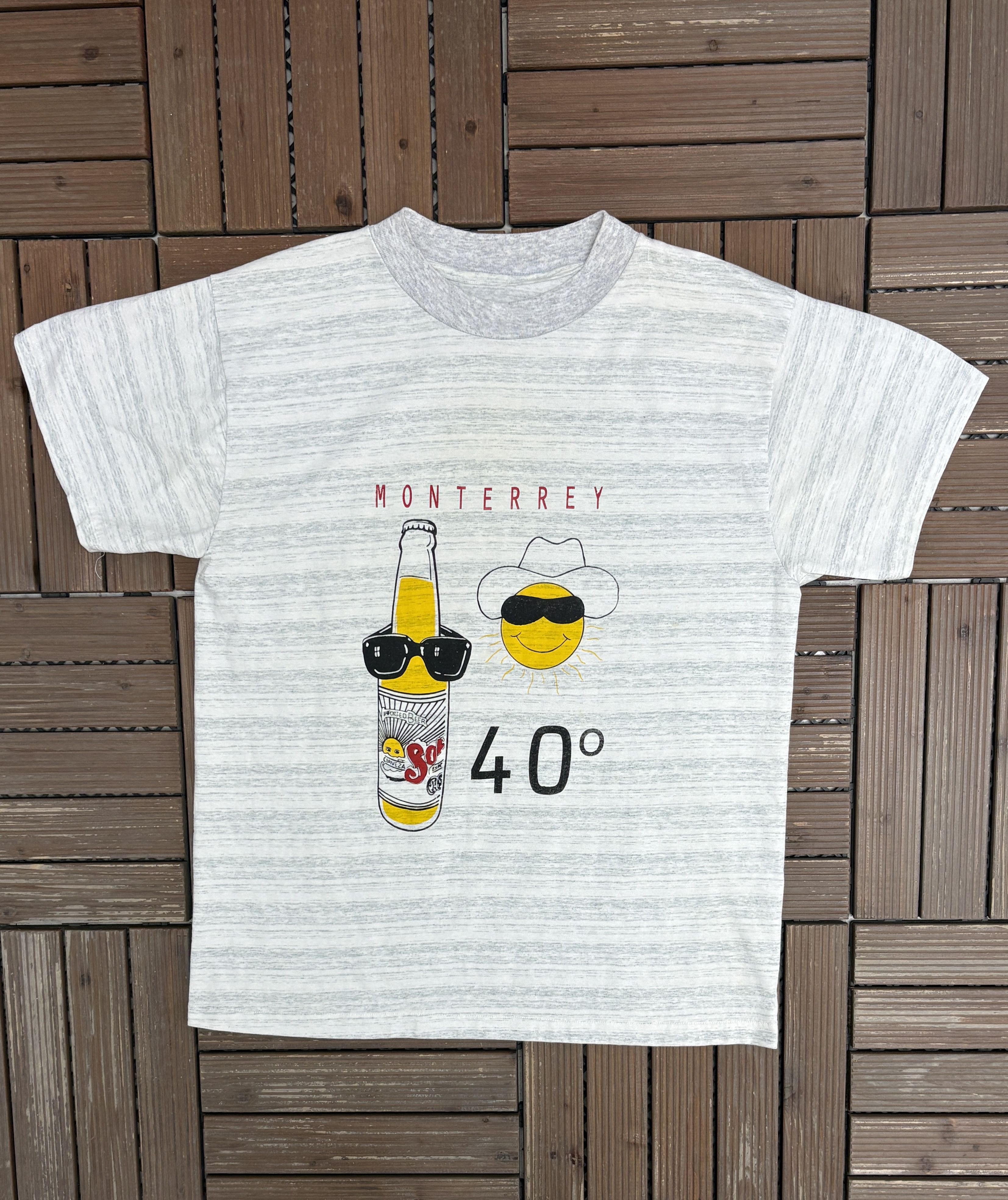 Vintage Sol Cerveza Monterey, Mexico Vintage Grey T-Shirt Tee Size US L / EU 52-54 / 3 - 1 Thumbnail